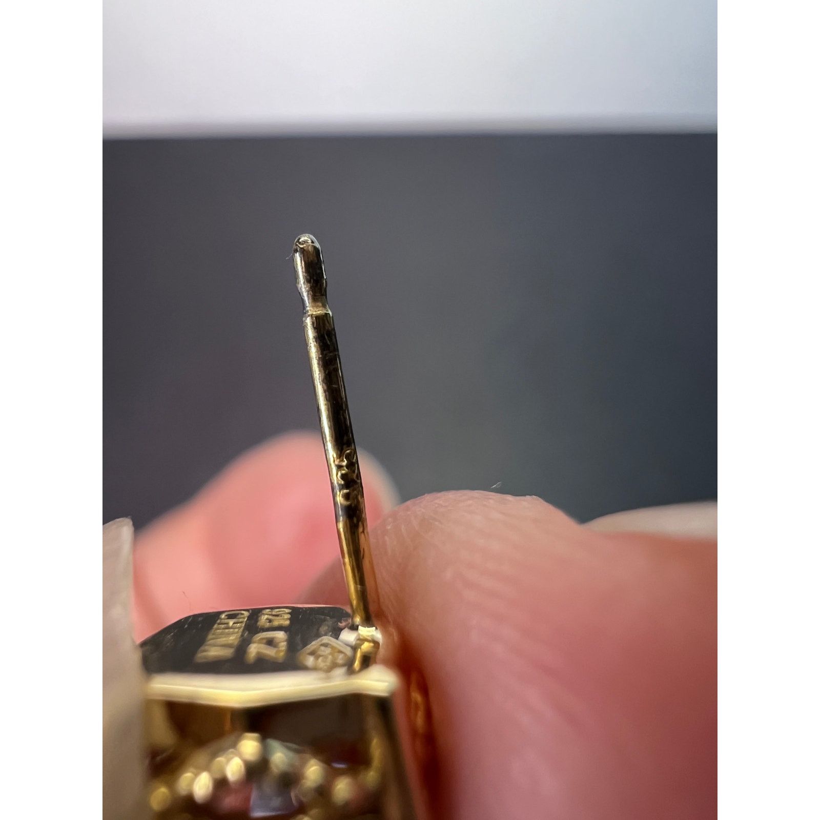 Other CZ radiant square YG vermeil stud earrings Size ONE SIZE - 11 Thumbnail