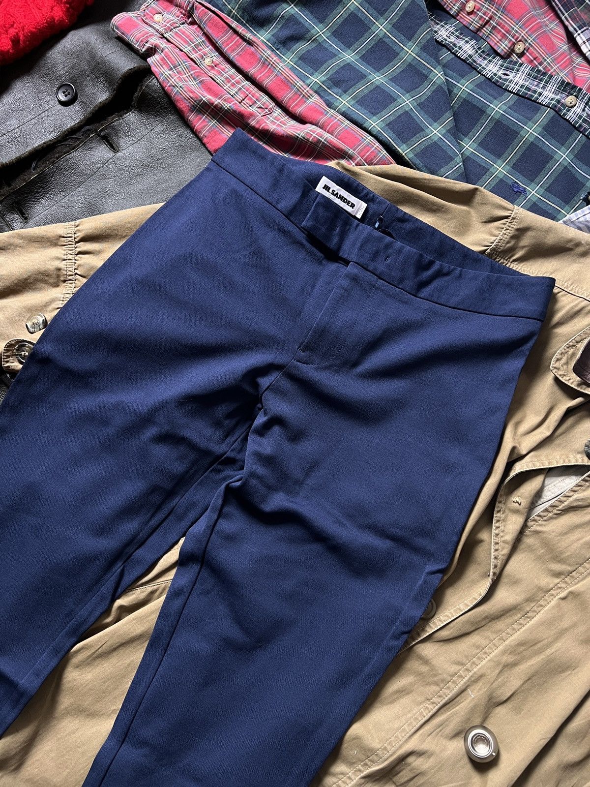 Jil Sander Jil Sander Straight Navy Classic Pants Trousers Size 27" / US 4 / IT 40 - 6 Thumbnail