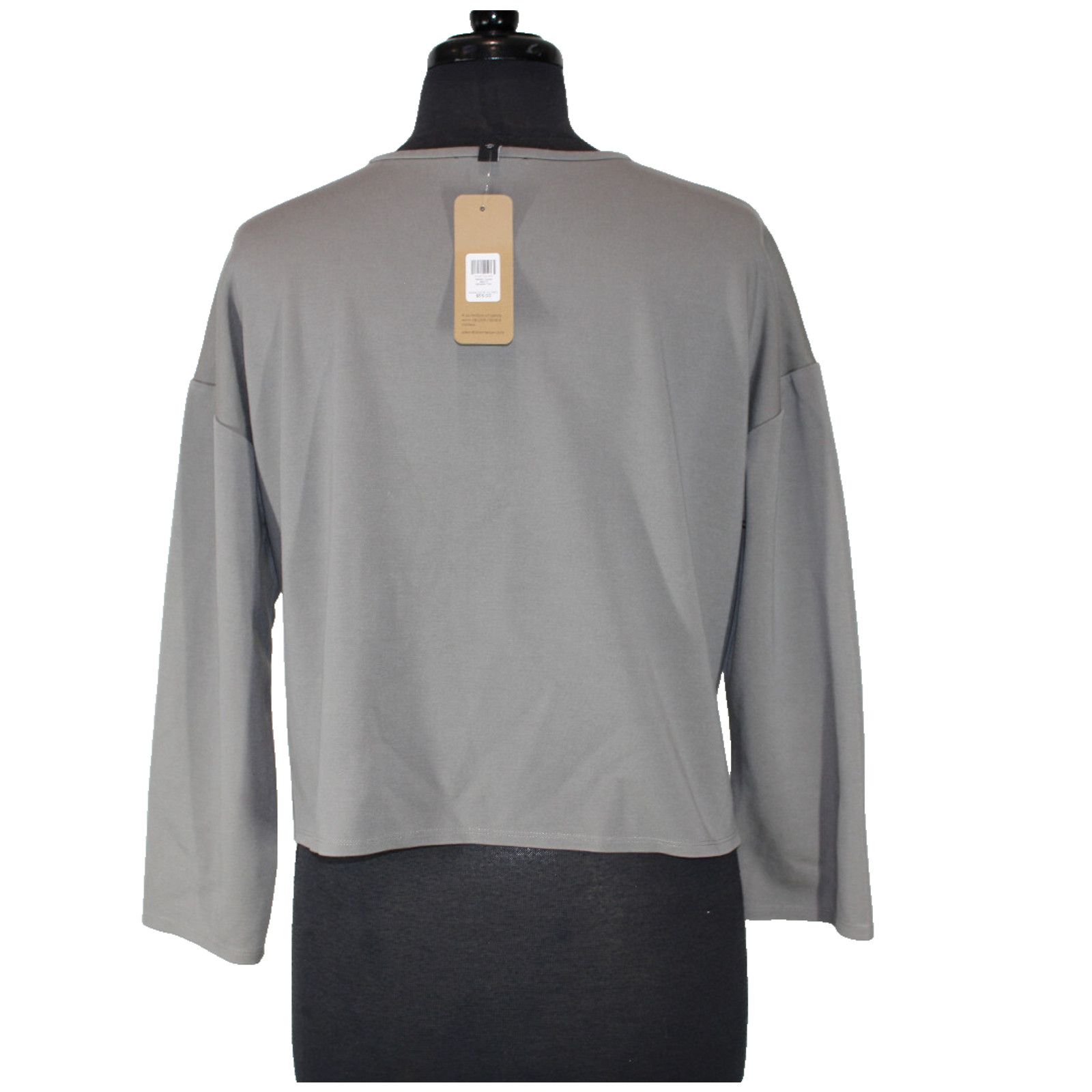 Eileen Fisher A5 New Renew EILEEN FISHER Flex Ponte Box Top Sweater Gray S Size S / US 4 / IT 40 - 3 Thumbnail