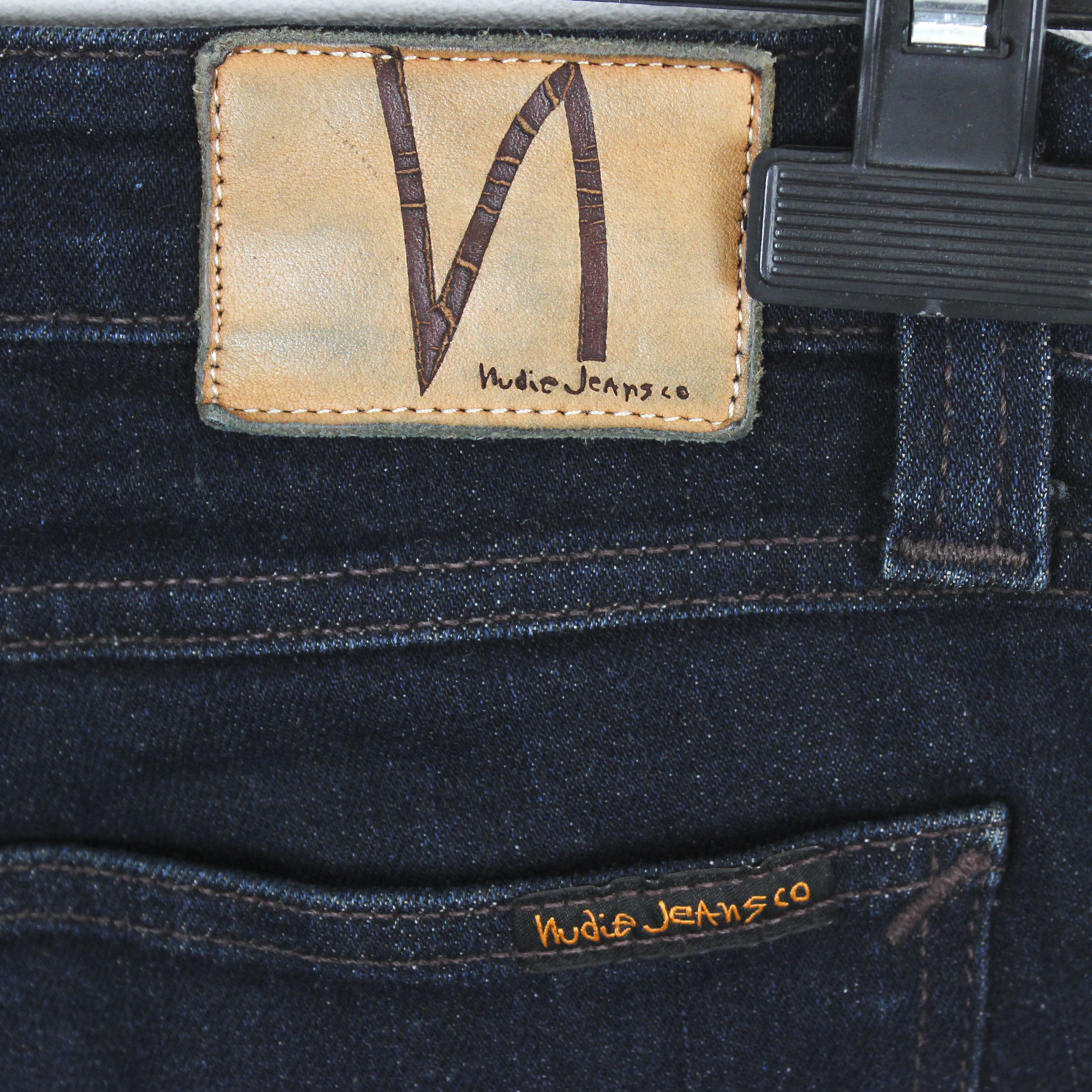 Nudie Jeans Skinny Lin Dry Steel Women W28 L32 Slim Denim Pants Low Rise Size 28" / US 6 / IT 42 - 4 Thumbnail