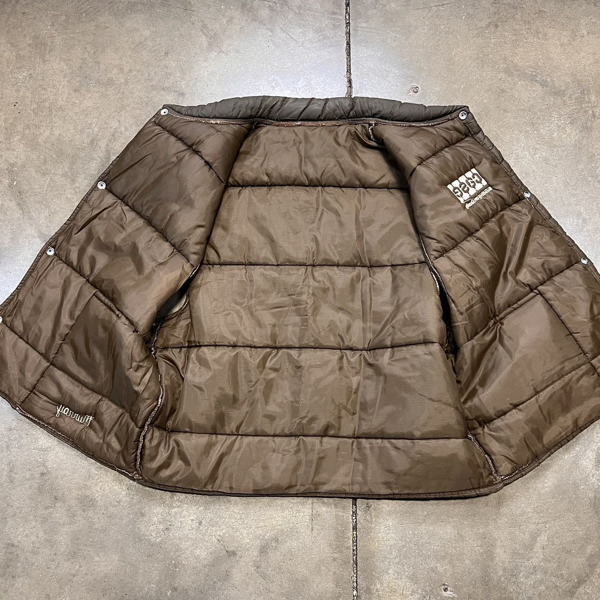 Vintage Vintage 80s Puffer Vest Brown Quilted Boxy Case Western Boxy Size US XL / EU 56 / 4 - 6 Thumbnail