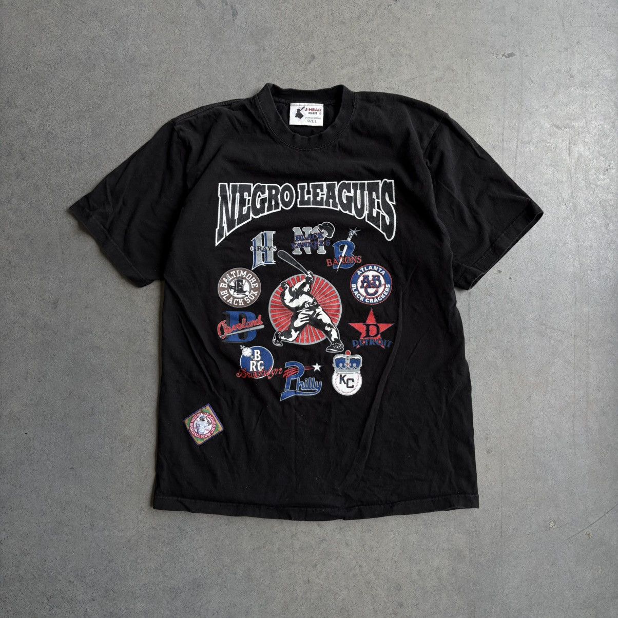 Authentic Negro Leagues × MLB × Vintage Vintage 90's Negro League Baseball Logos Tee Yankees Large Size US XL / EU 56 / 4 - 1 Thumbnail