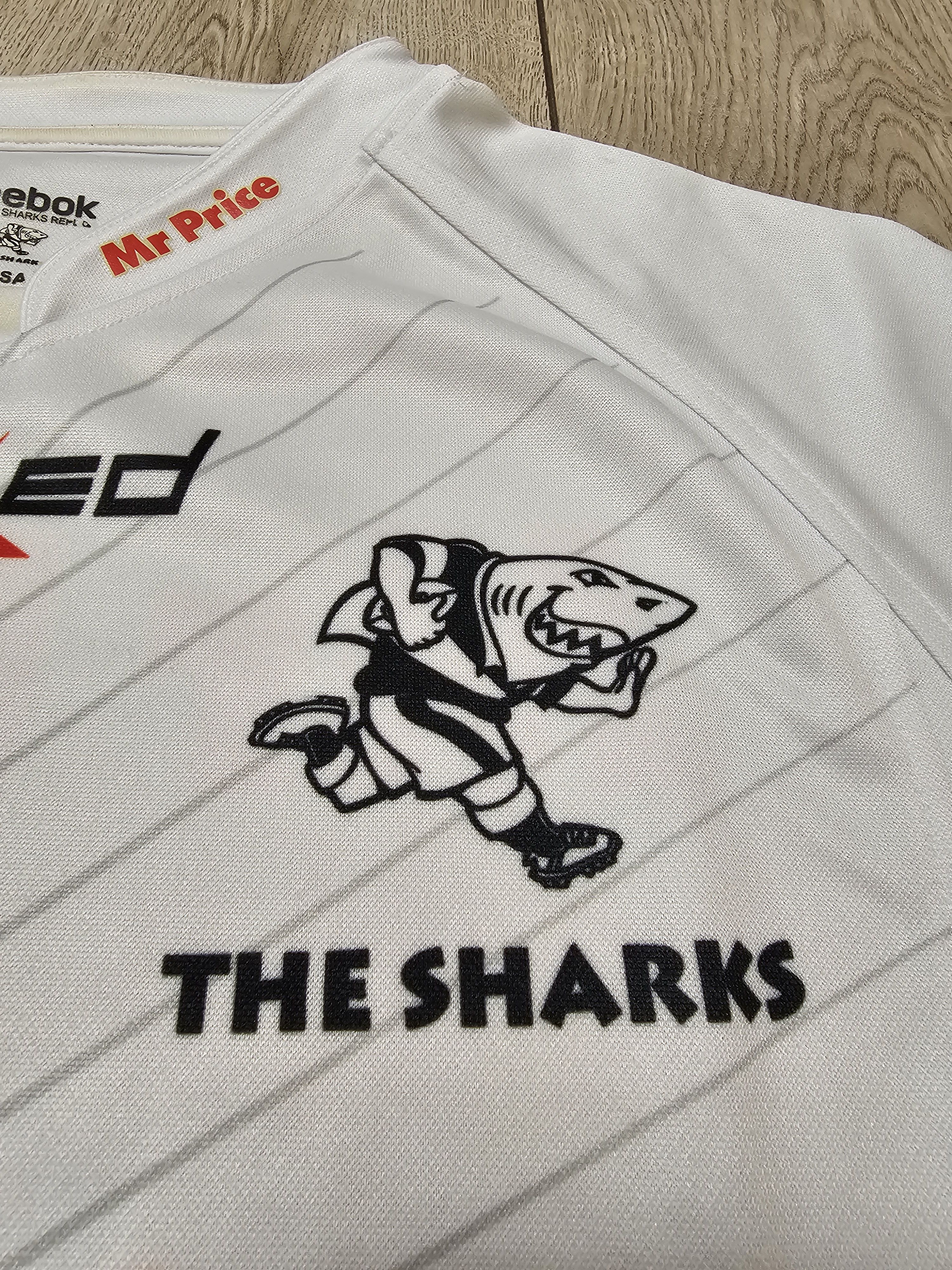 Reebok THE SHARKS RUGBY JERSEY 2012 SOUTH AFRICA RUGBY SHIRT RUGBY Size US L / EU 52-54 / 3 - 4 Thumbnail