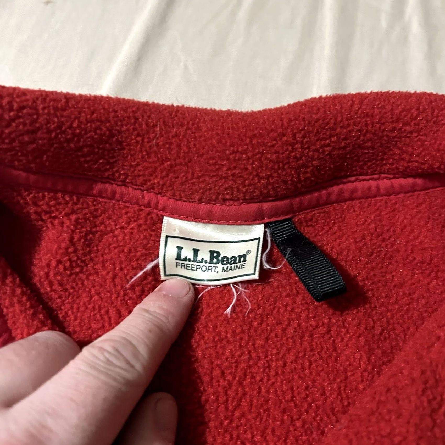 Vintage VINTAGE L.L. Bean Synchilla Fleece Pullover Red Size M Men Sweatshirt 90s Size US M / EU 48-50 / 2 - 3 Thumbnail