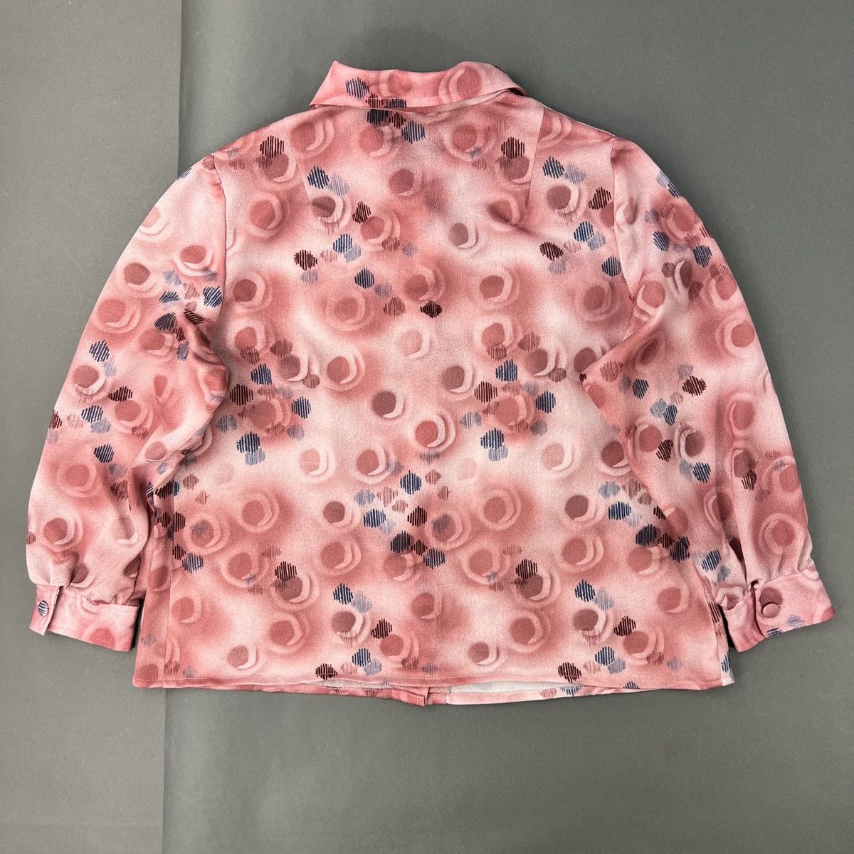 Vintage 80s VTG Abstract Allover Print Button Up Shirt Size L / US 10 / IT 46 - 2 Thumbnail