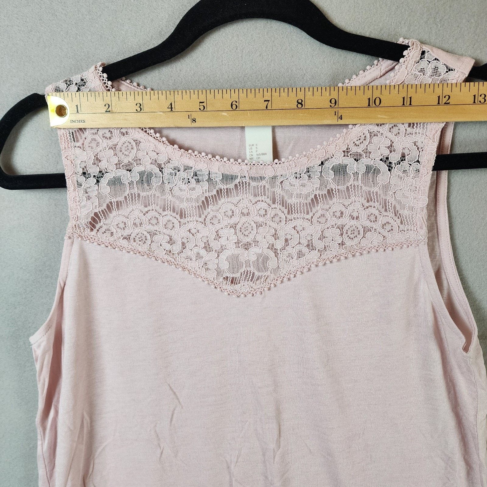 H&M H&M Sleeveless Top Women Small Light Pink with Lace Accent Size S / US 4 / IT 40 - 3 Thumbnail