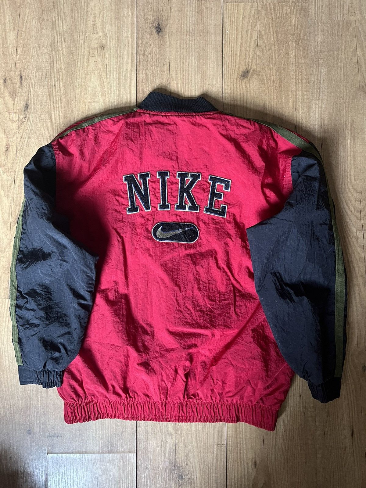 Nike × Vintage Vintage Nike Spellout Bomber Jacket Size US XL / EU 56 / 4 - 3 Thumbnail