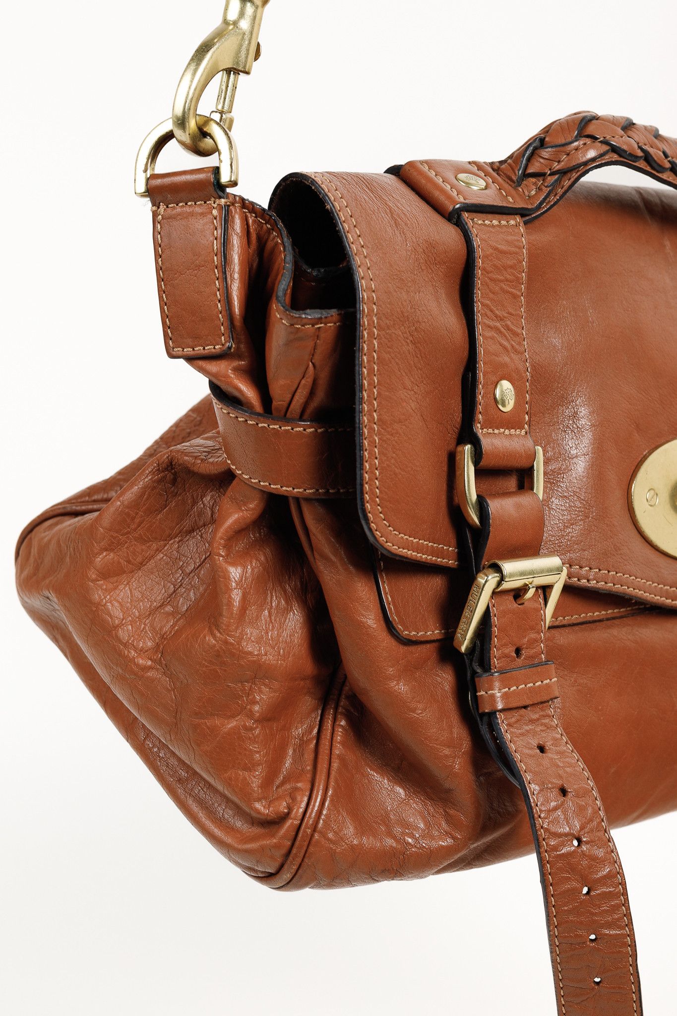 Mulberry Mulberry Alexa Oak Soft Buffalo Leather Satchel Size ONE SIZE - 9 Thumbnail