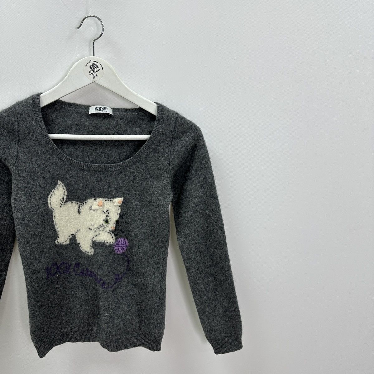 Moschino Vintage 00s Moschino Cheap and chic Kitten cashmere sweater Size XS / US 0-2 / IT 36-38 - 2 Thumbnail