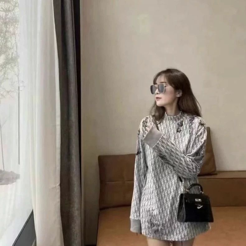 Dior Dior Gray Floral Long Sleeve Sweatshirt Size S-2505 Size US S / EU 44-46 / 1 - 7 Thumbnail