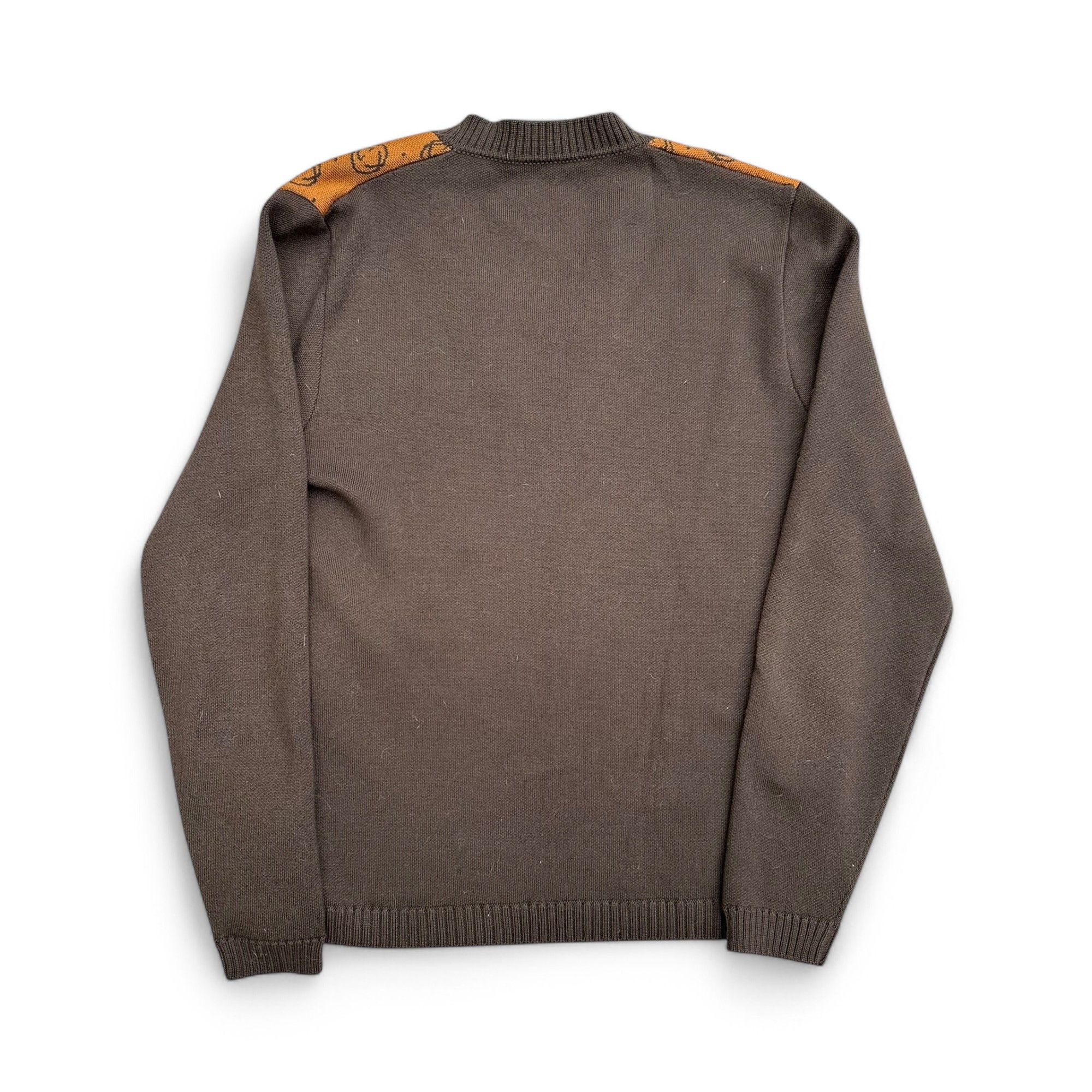 Gucci Gucci Dapper Dan Cardigan Interlocking G Logo Brown Wool Size US M / EU 48-50 / 2 - 2 Thumbnail
