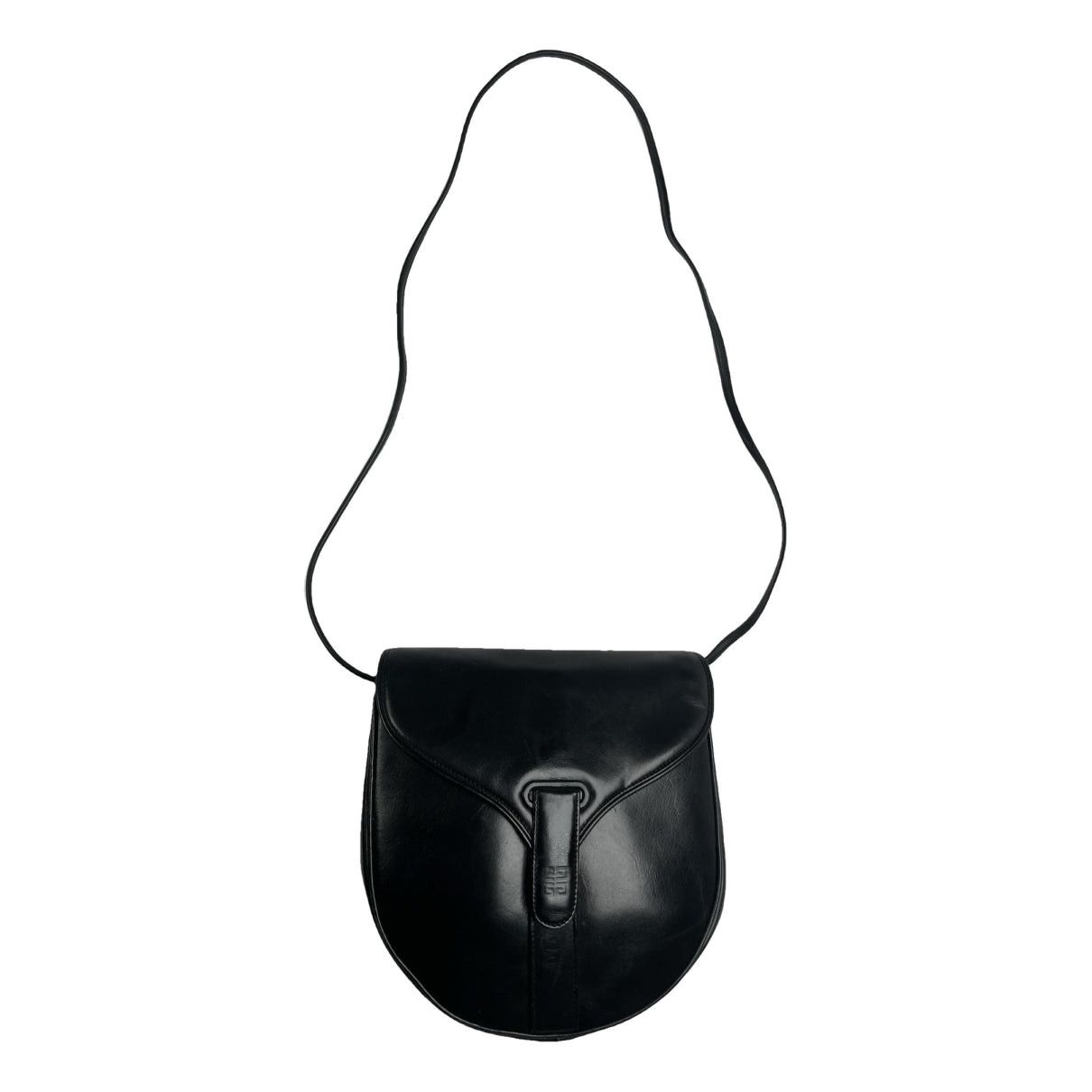 Infinity Black Patent Leather Handbag