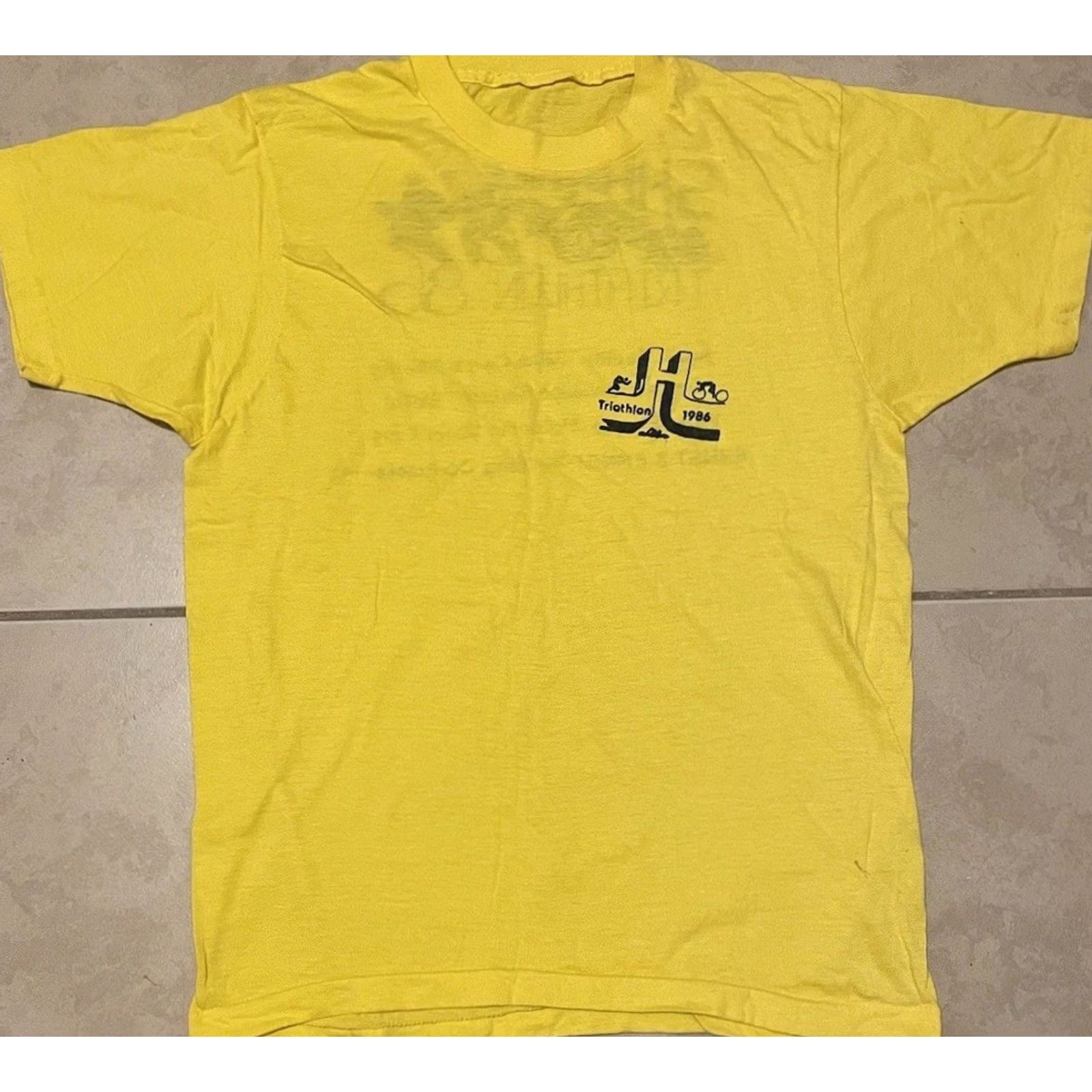 Vintage VINTAGE Shawnee Triathalon Shirt S Kansas City Gym Track PE College Grunge USA 80s 90s Vintage Grunge Shirt Mens S Yellow Size US S / EU 44-46 / 1 - 2 Thumbnail