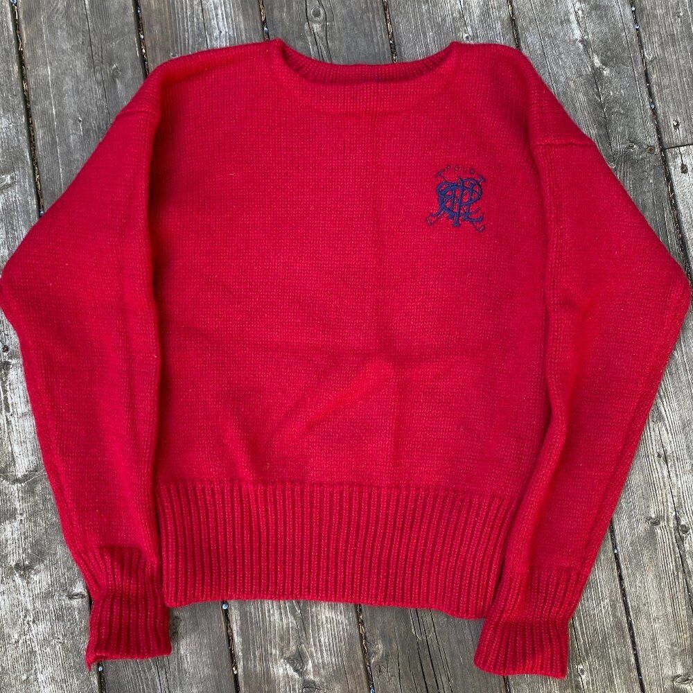 Polo Ralph Lauren Vintage Polo Ralph Lauren Scribble RLPC Mens Sz M Wool Swea Size US M / EU 48-50 / 2 - 1 Thumbnail