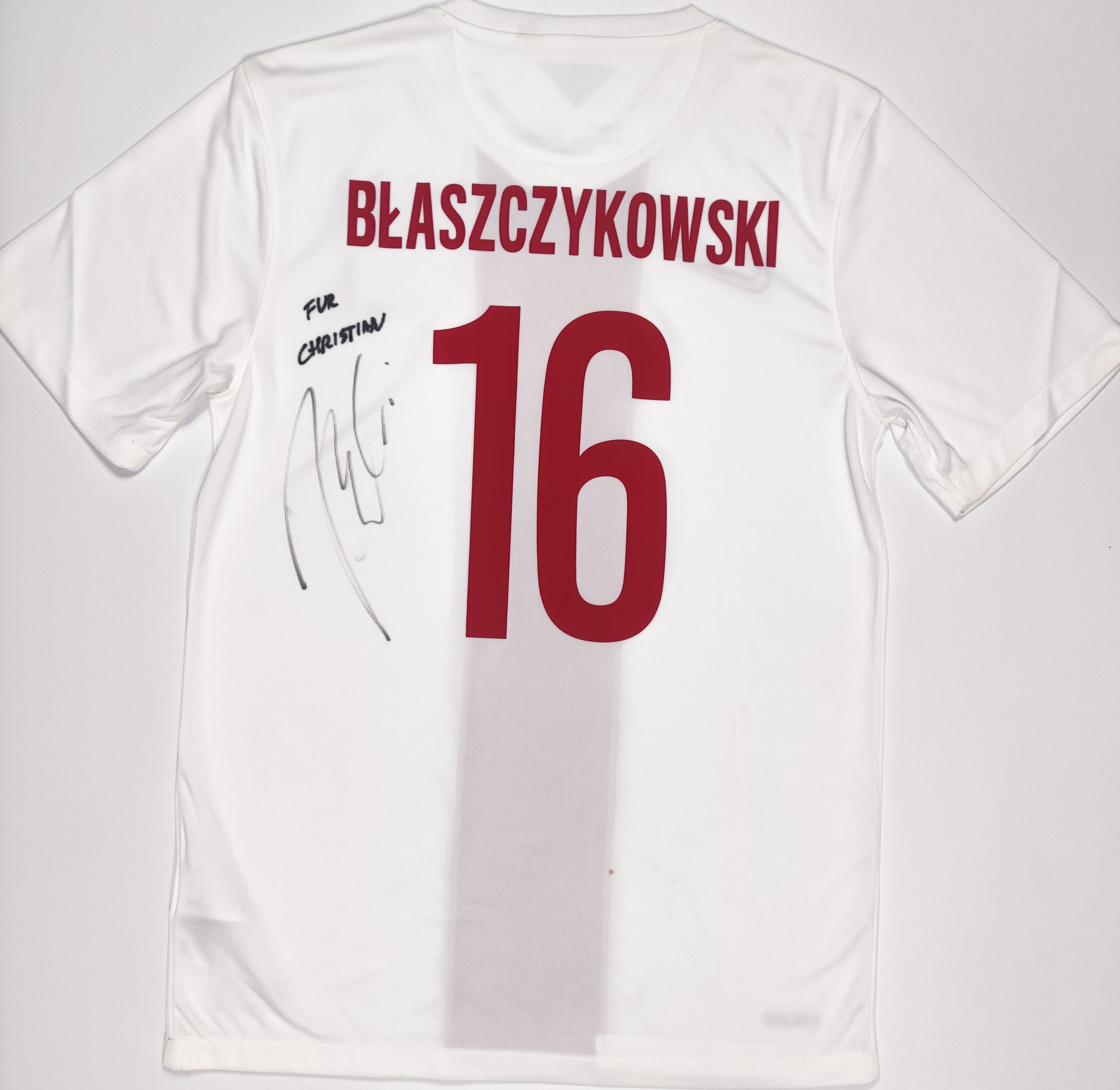 Nike Signed Błasczykowski #16 Poland 2014 2015 Nike Home Shirt M Size US S / EU 44-46 / 1 - 1 Thumbnail