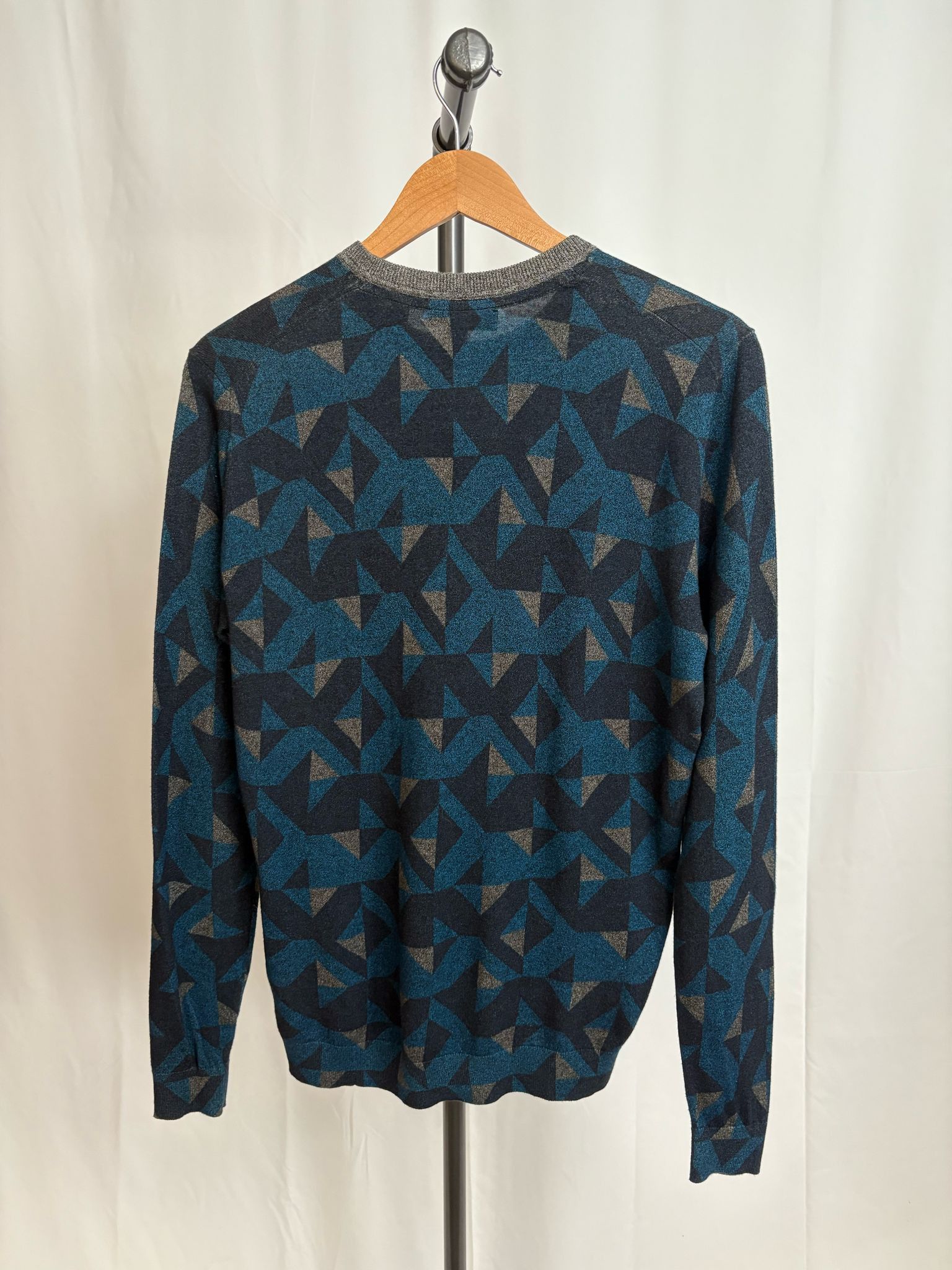 Ted Baker Geometric Patterned Crewneck Sweater Size US M / EU 48-50 / 2 - 2 Thumbnail