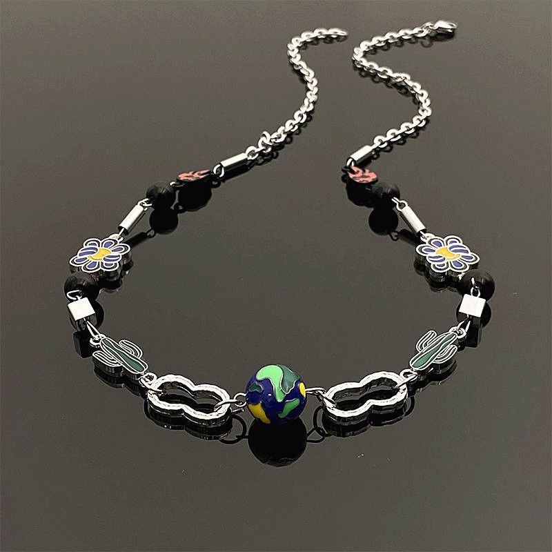 Jewelry Colorful World Art Classic Flame Necklace Size ONE SIZE - 3 Thumbnail
