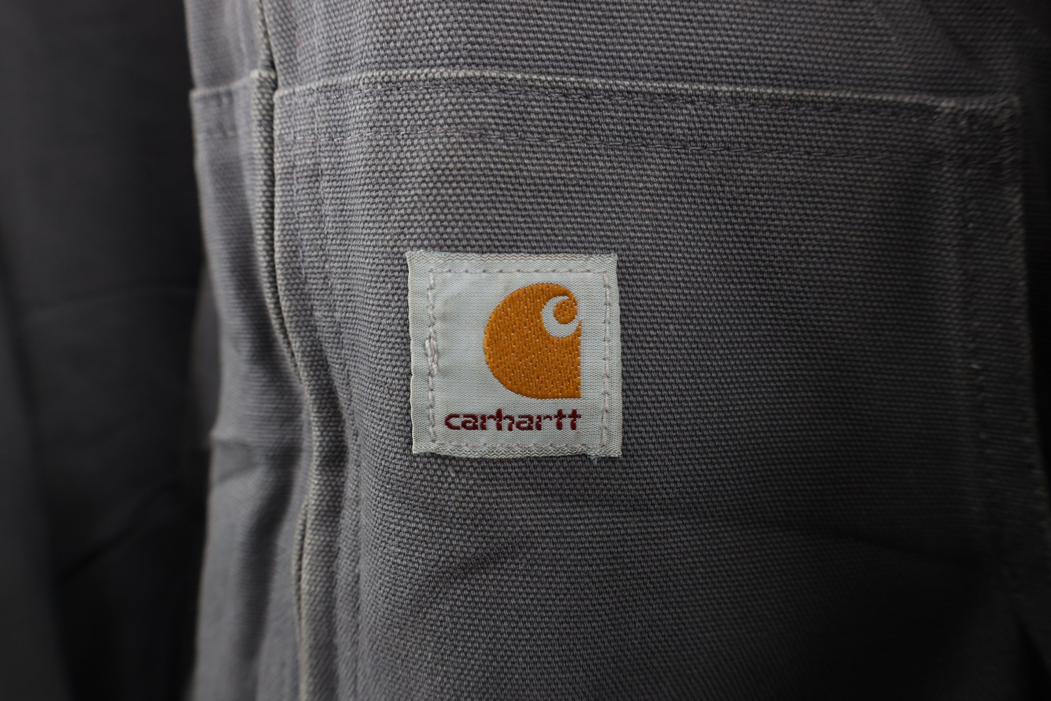 Carhartt × Vintage Vintage Carhartt Spell Out Quilted Hooded Jacket Gray USA Size US XXL / EU 58 / 5 - 4 Thumbnail