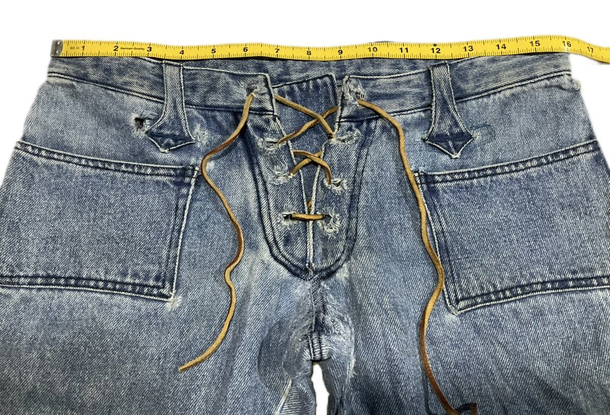 Hysteric Glamour × If Six Was Nine × Japanese Brand 🔥Sick Y2K Japanese Fleur Laces Up Flared Denim Size US 32 / EU 48 - 10 Thumbnail