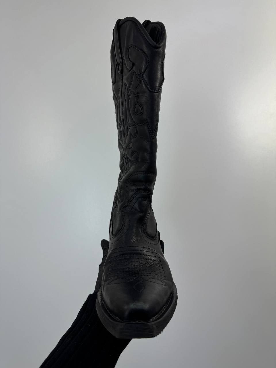 Steve Madden Steve Madden Black Leather Cowboy Boots Womens Size 6 EU 36 Size US 6 / IT 36 - 5 Thumbnail