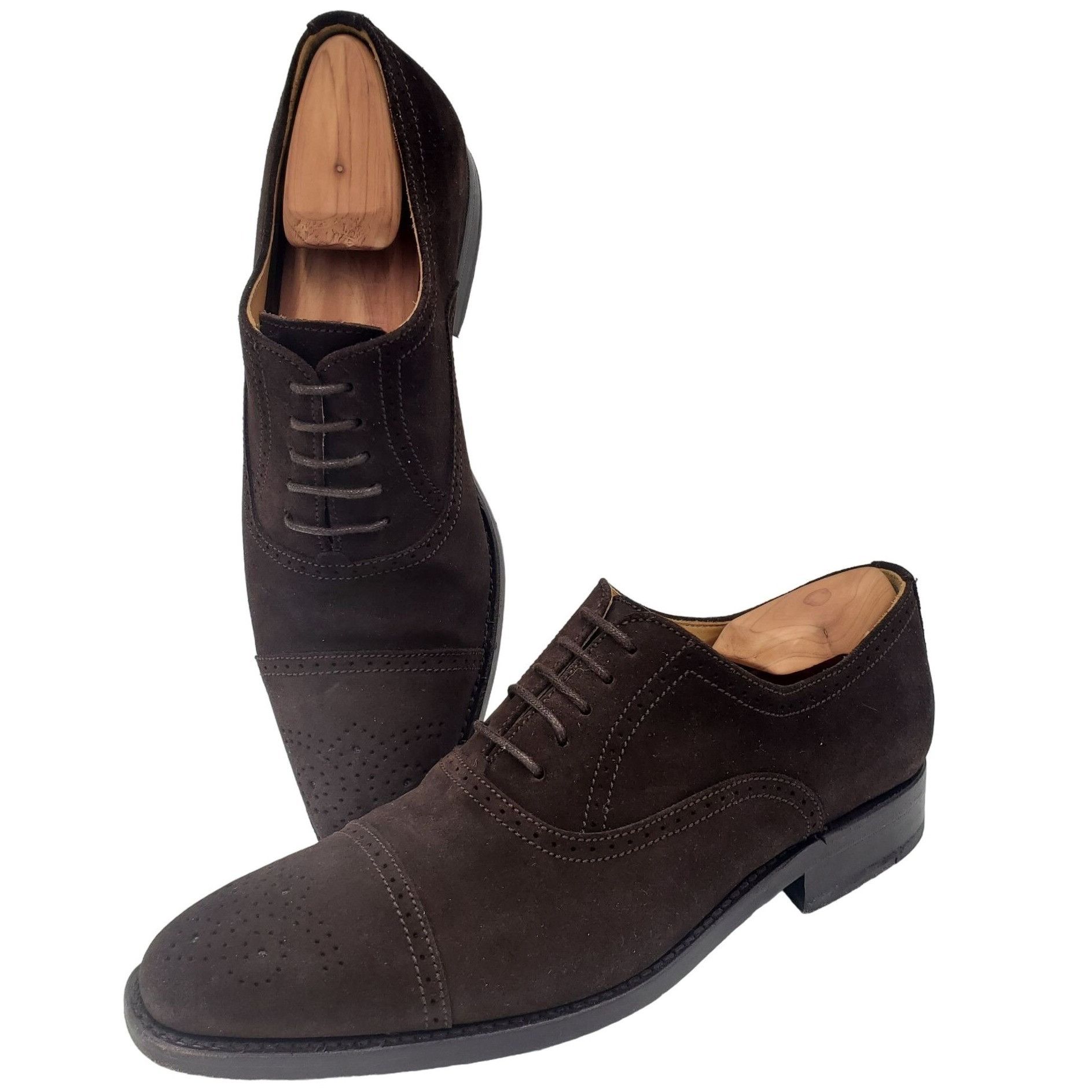 Other UK England Finsbury Dress Shoes Mens 6.5 Brown Suede Leather Size US 6.5 / EU 39-40 - 8 Thumbnail