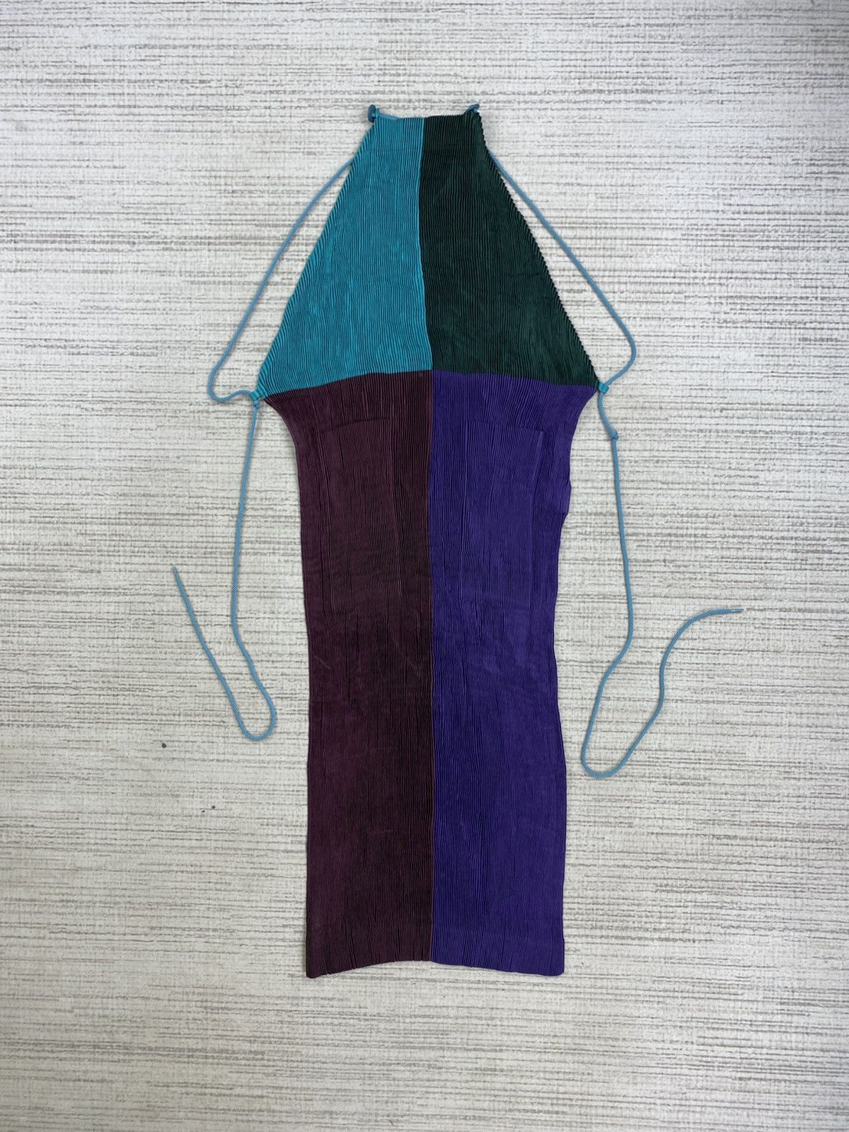 IM Product By Issey Miyake Pleats Color Block Apron Suit