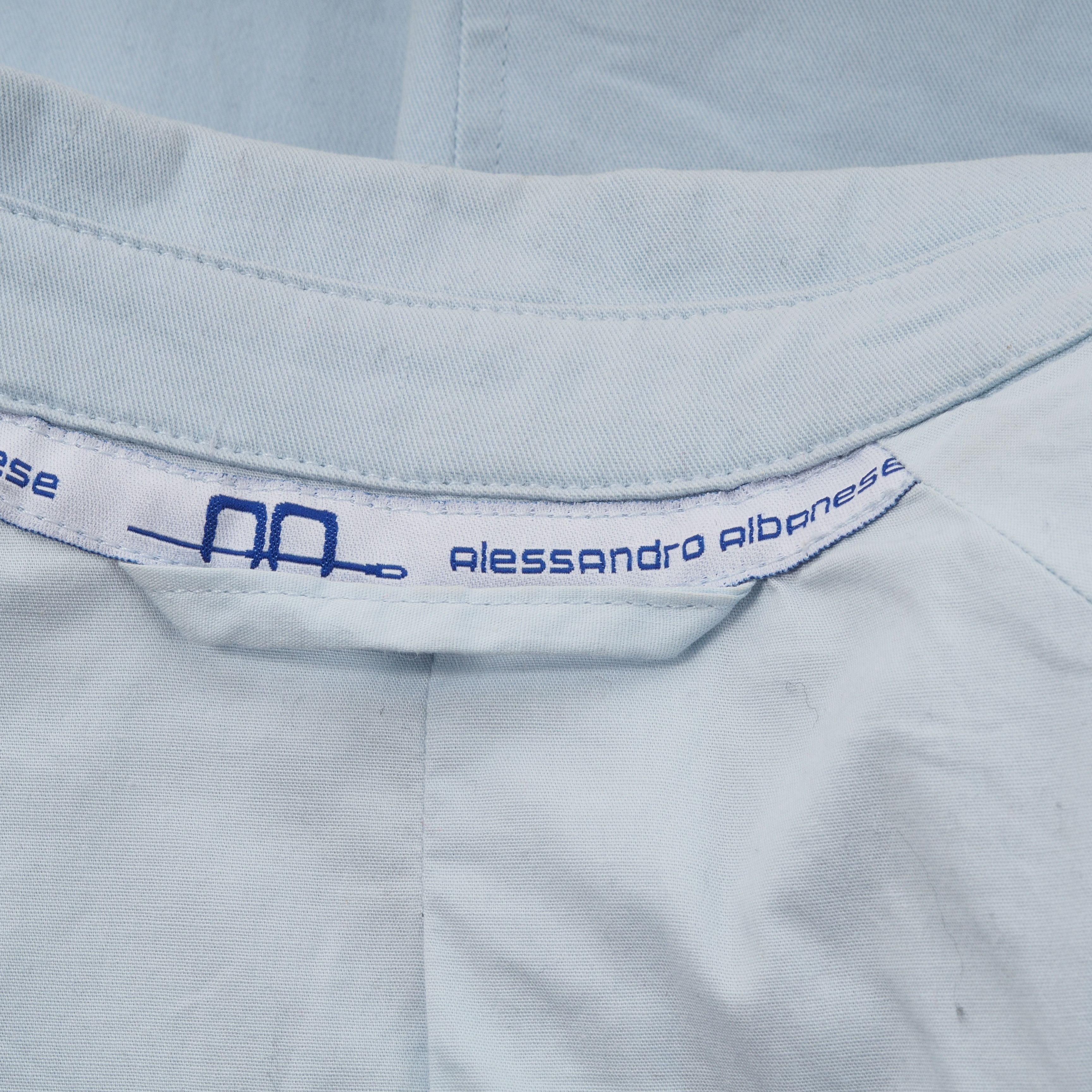 Designer × Other Alessandro Albanese Light Blue Cotton Zip Jacket Size M / US 6-8 / IT 42-44 - 6 Thumbnail