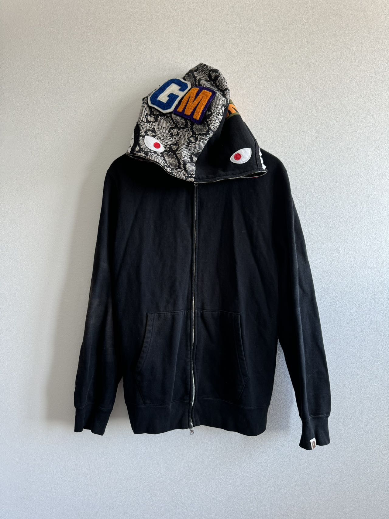 Bape Bape Sneakskin Shark Full Zip Hoodie Size US XL / EU 56 / 4 - 2 Thumbnail