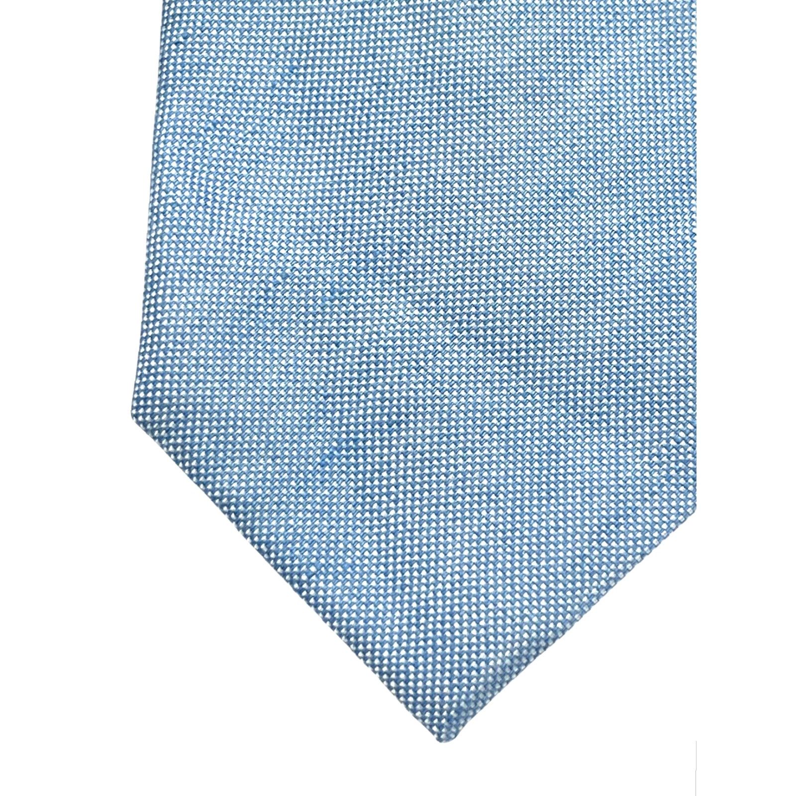 Banana Republic VINTAGE Banana Republic Tie Blue Linen Silk Blend Light 58 w/ Stain Resistant Men Tie 58 inch Size ONE SIZE - 2 Thumbnail