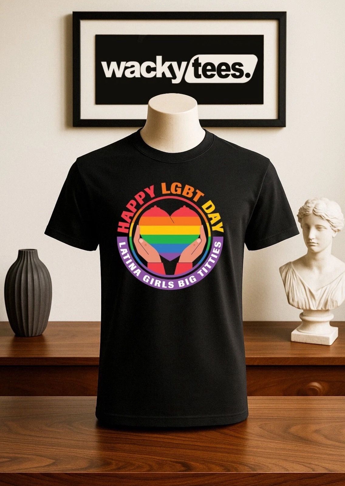 Other Happy LGBT Day Latina Girls Big Funny Graphic Tee Shirt Size US L / EU 52-54 / 3 - 1 Preview