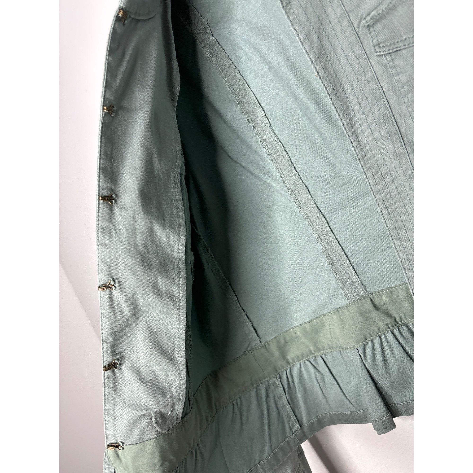 White House Black Market WHITE HOUSE BLACK MARKET WOMEN'S LIGHT TEAL CASUAL RUFFLE JA Size M / US 6-8 / IT 42-44 - 4 Thumbnail