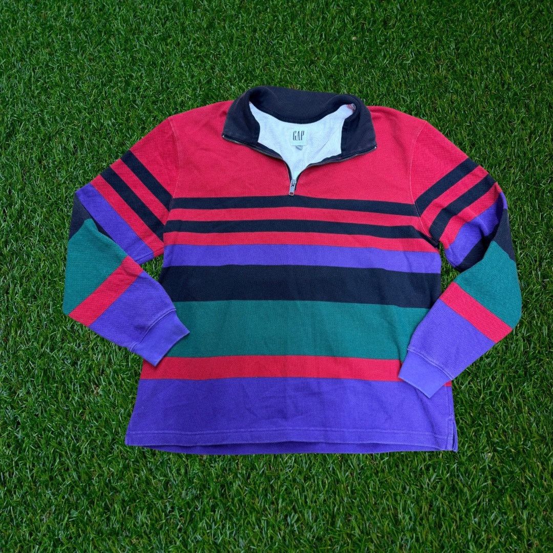 Gap Archive Pique Half-Zip Pullover Size US S / EU 44-46 / 1 - 1 Thumbnail