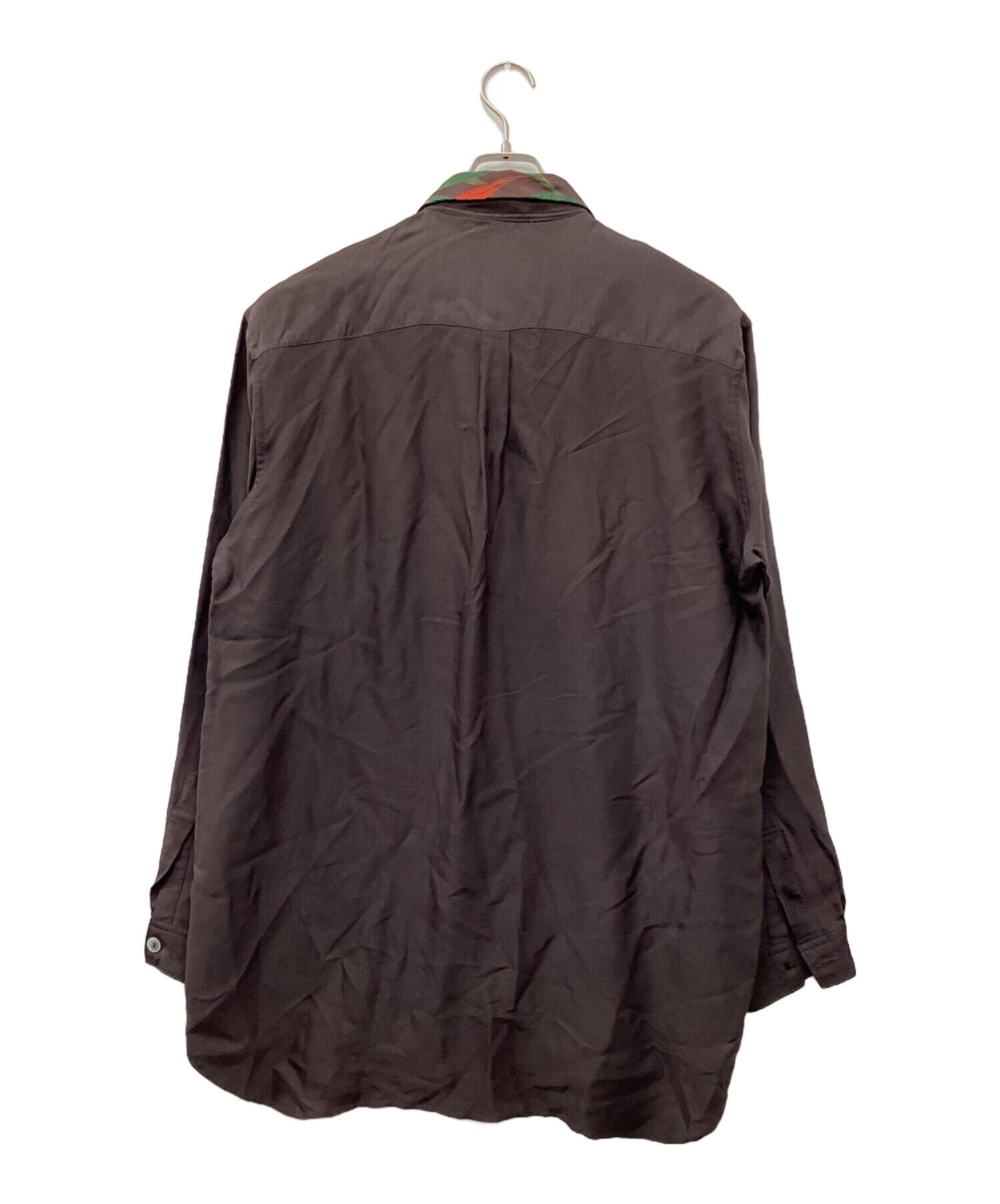 Yohji Yamamoto Yohji Yamamoto 97AW Rayon Grass Embroidered Shirt Size US M / EU 48-50 / 2 - 2 Thumbnail