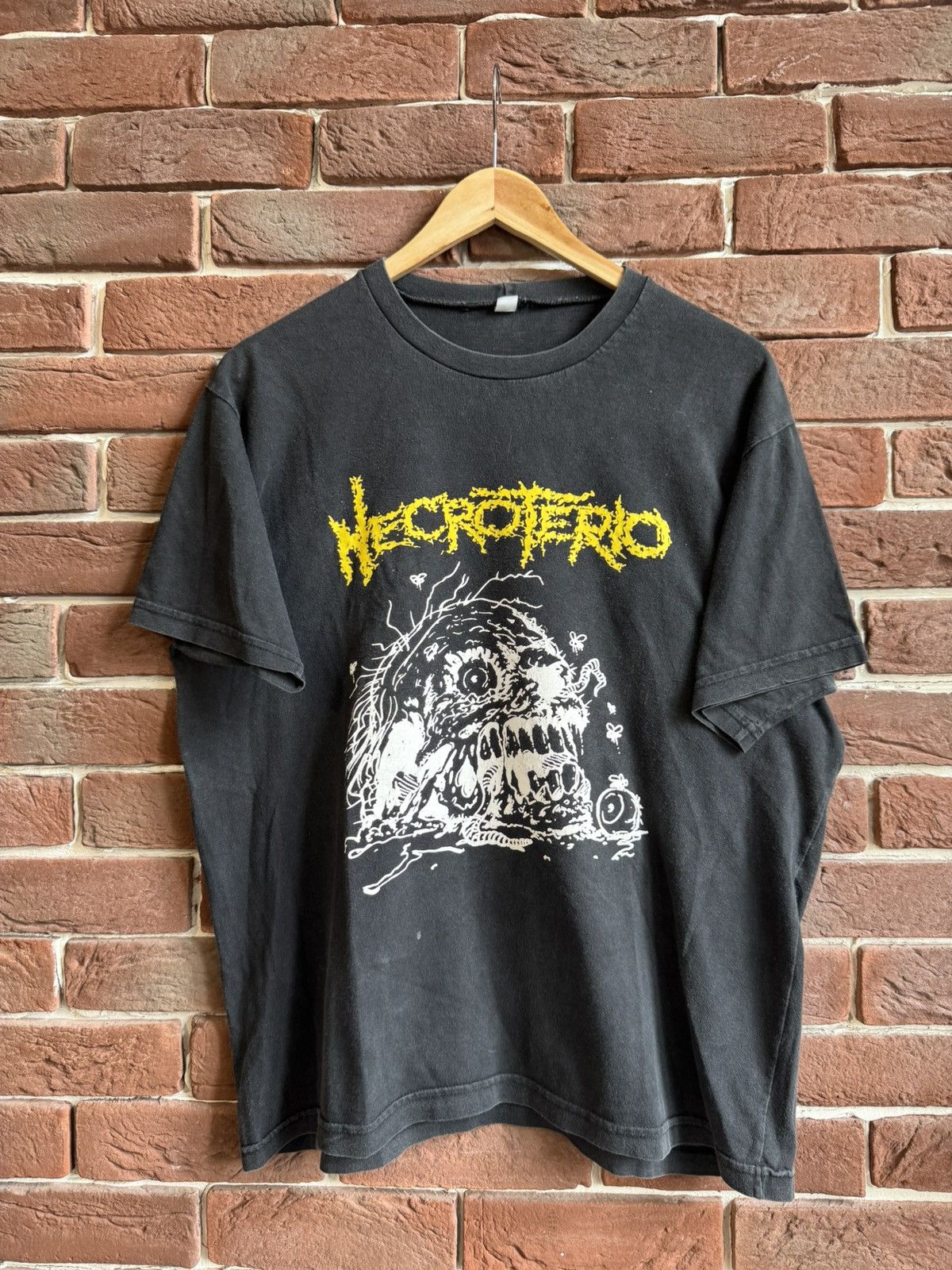 Band Tees Rare 2003 Necroterio Brasil Death Metal Band Tee L Black 00s Size US L / EU 52-54 / 3 - 1 Thumbnail
