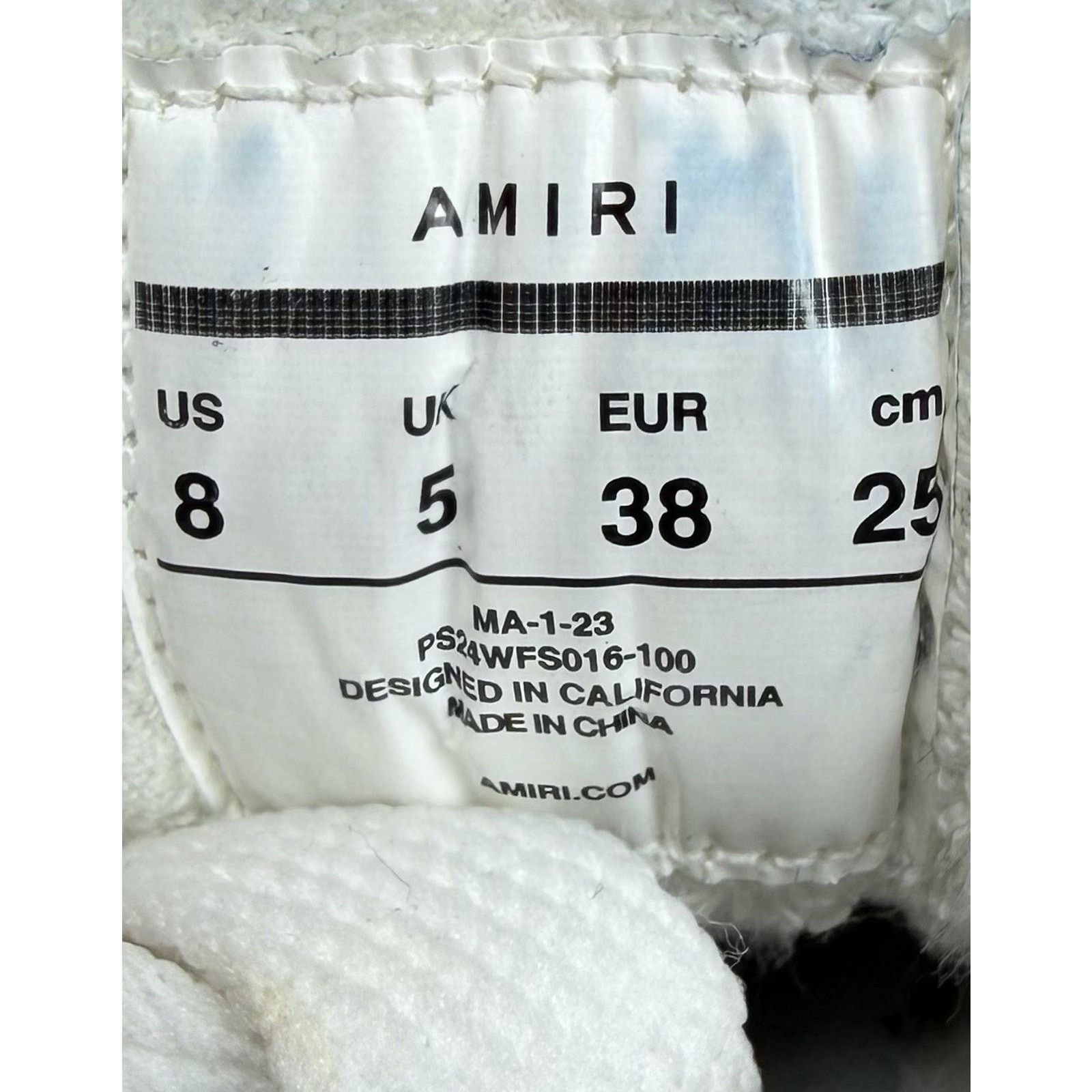 Amiri Size 38/8 - Amiri MA-1 White Sneakers Size US 8 / IT 38 - 8 Thumbnail