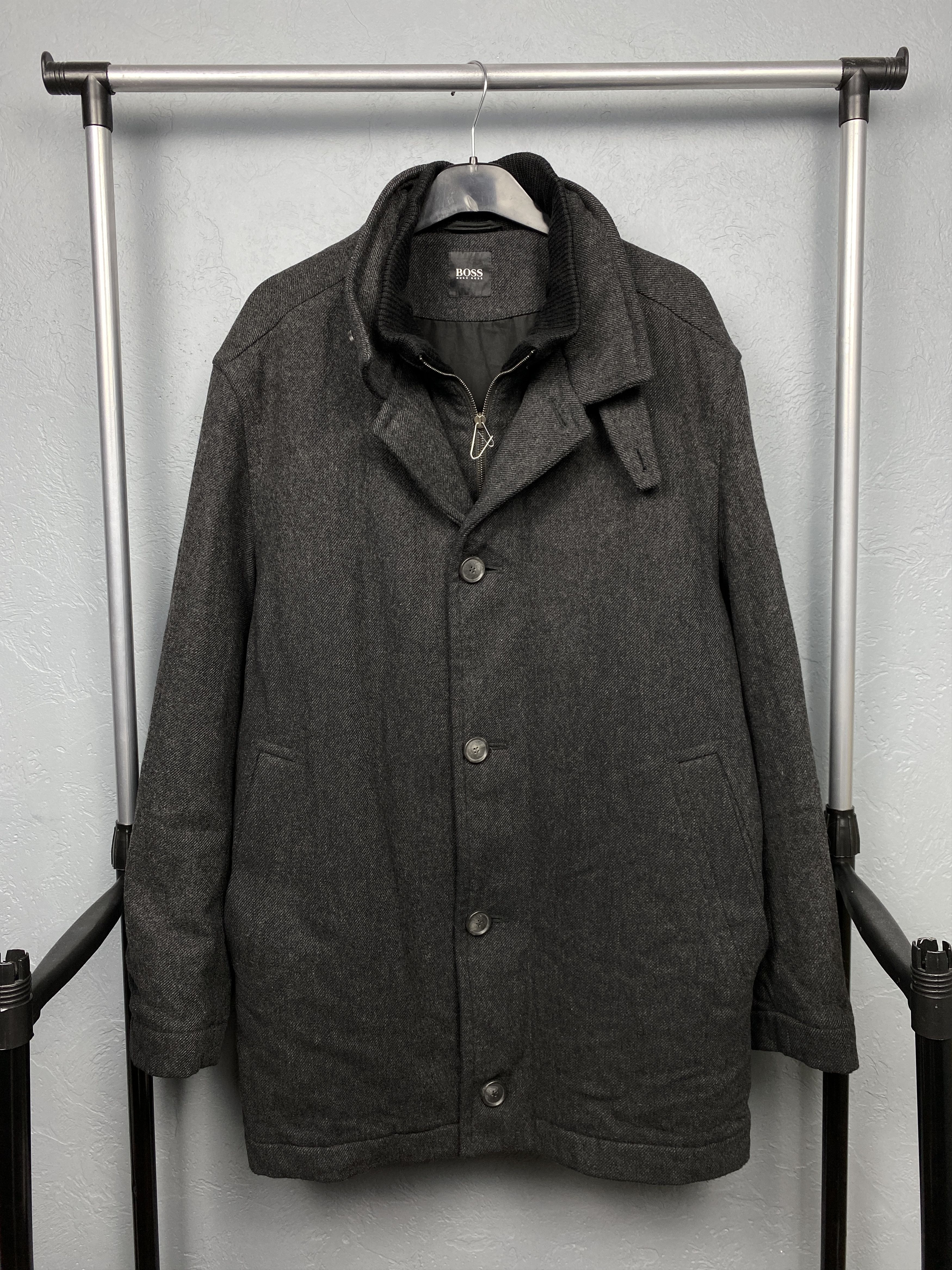 Hugo Boss Hugo Boss Vintage Mens Wool Coat Size US L / EU 52-54 / 3 - 1 Thumbnail