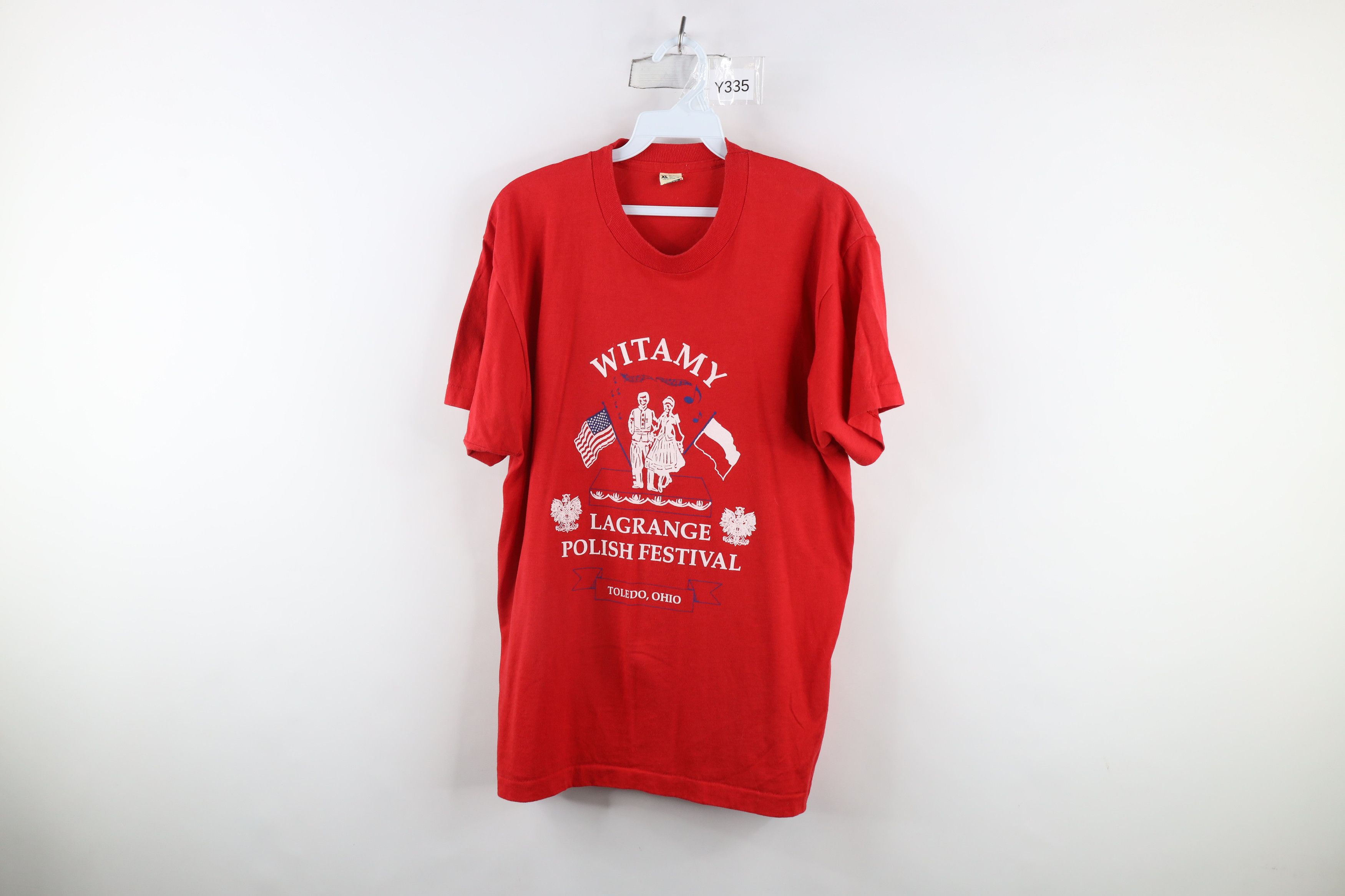 Vintage Vintage 80s Polish Festival Short Sleeve T-Shirt USA Size US XL / EU 56 / 4 - 1 Thumbnail