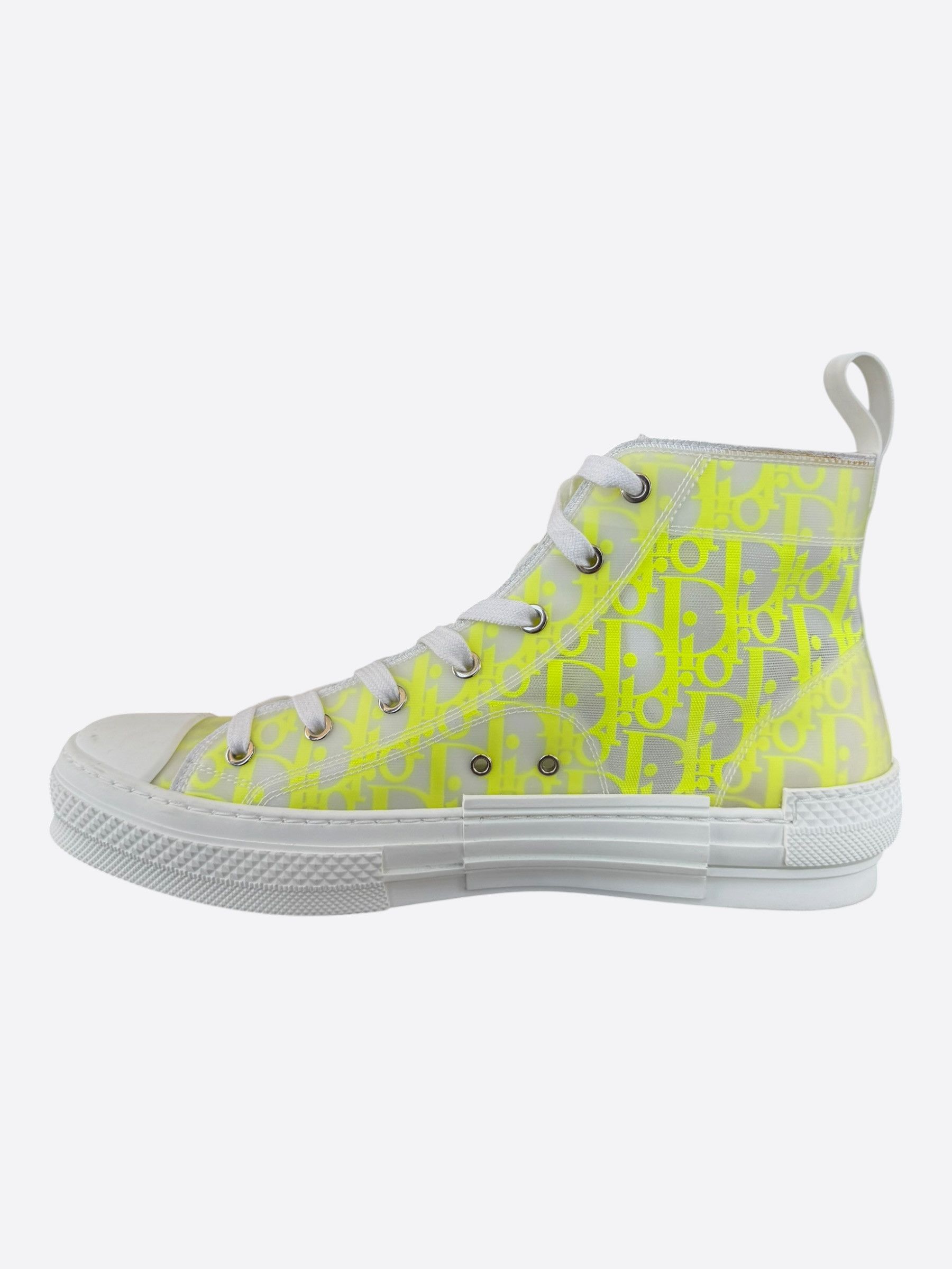 Dior Dior White & Yellow Oblique B23 Sneakers Size US 10 / EU 43 - 6 Thumbnail