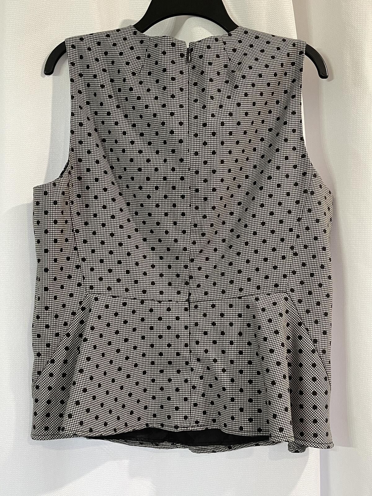 Other 7th Avenue Design Studio Black and White Polka Dot Peplum Bl Size XL / US 12-14 / IT 48-50 - 3 Thumbnail