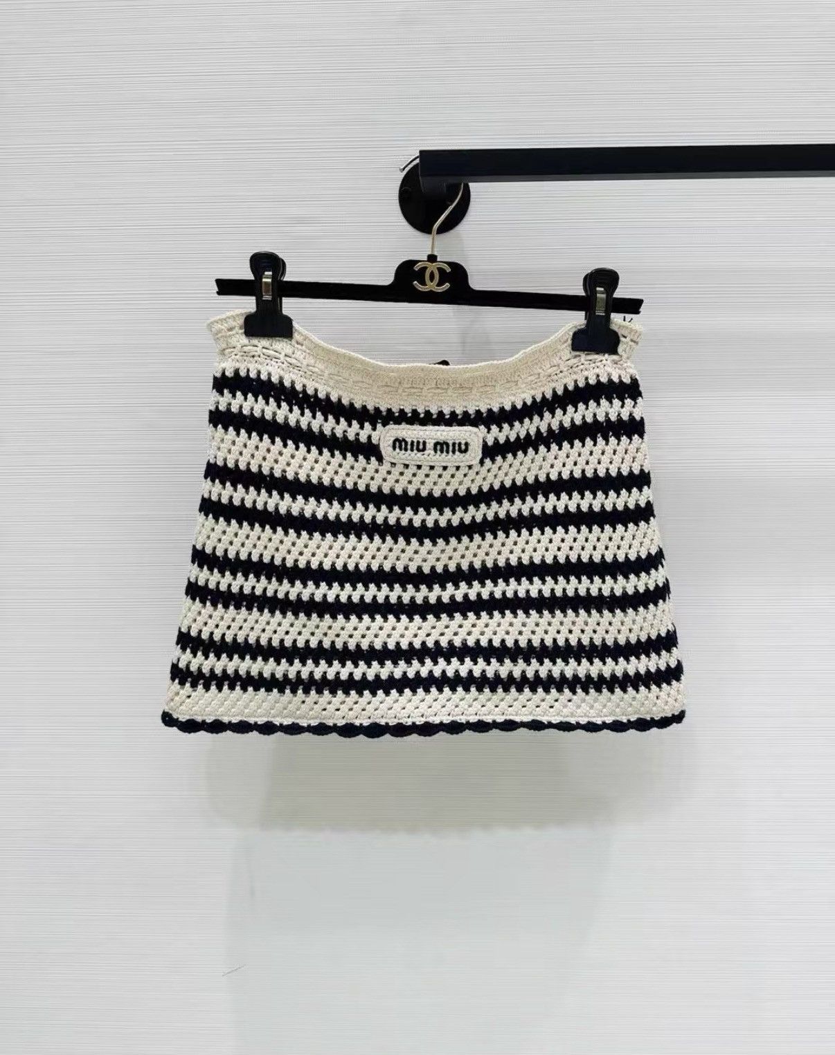 Miu Miu Miu Miu 25 Fall/Winter Arrival Striped Knit Mini Skirt J33 Size XS / US 0-2 / IT 36-38 - 2 Thumbnail