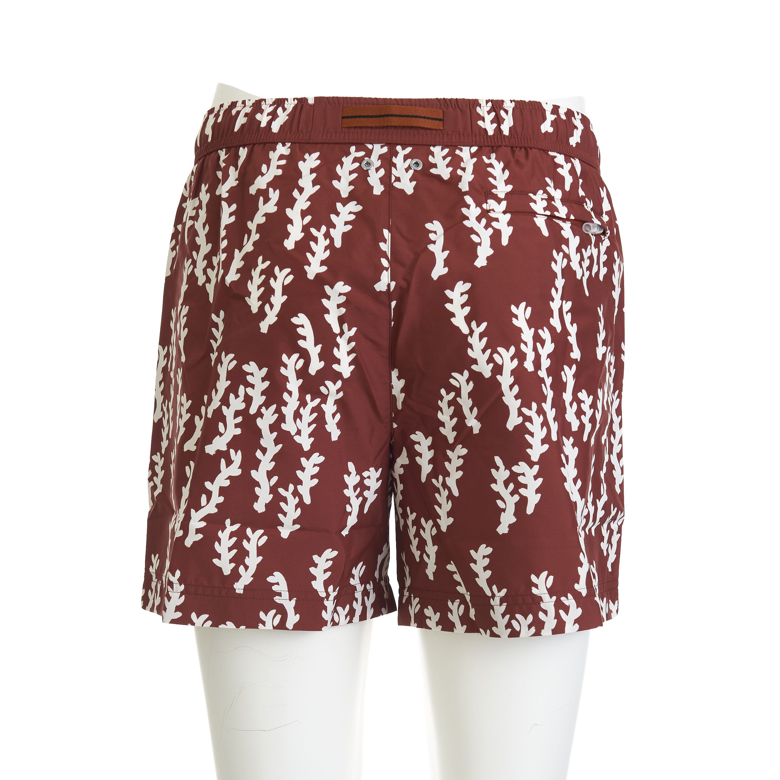Ermenegildo Zegna Terracotta White Oasi Print Swim Trunks Size L Size US 34 / EU 50 - 7 Thumbnail