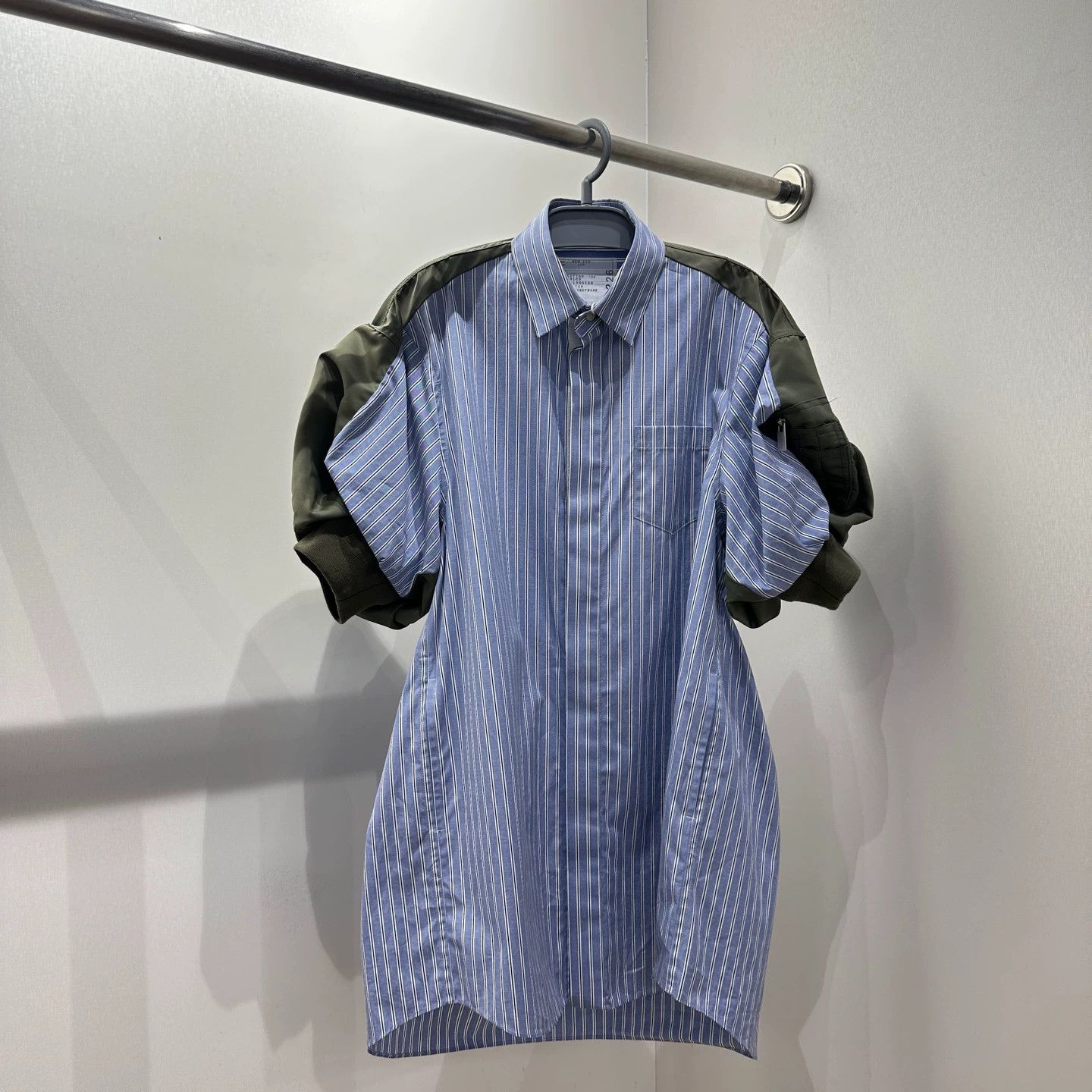Sacai Sacai feb226 colorblock pkt striped Twill Dreaa SS cotton Size S / US 4 / IT 40 - 1 Thumbnail