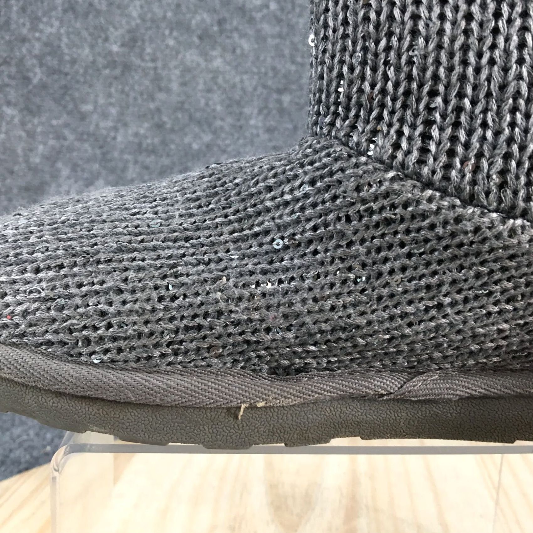 Vintage Arizona Boots Womens 9 Mid Calf Winter Snow Boot Grey Fabric Round Toe Flats Shoes Size US 9 / IT 39 - 4 Thumbnail