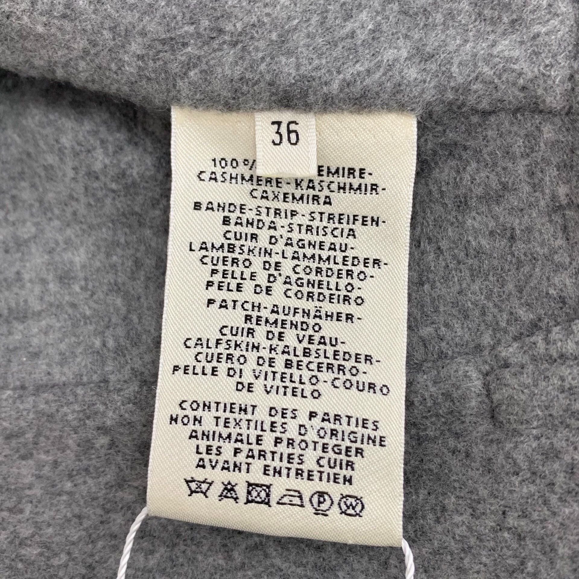 Hermes KW0161 Hermes Grey Cashmere Long-Sleeved Belted Coat Size US XS / EU 42 / 0 - 8 Thumbnail