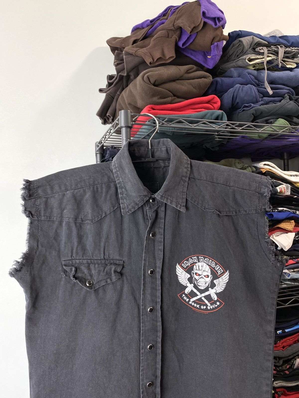 Band Tees Vintage Style Iron Maiden Jeans Vests T Shirt Y2K Size US M / EU 48-50 / 2 - 3 Thumbnail