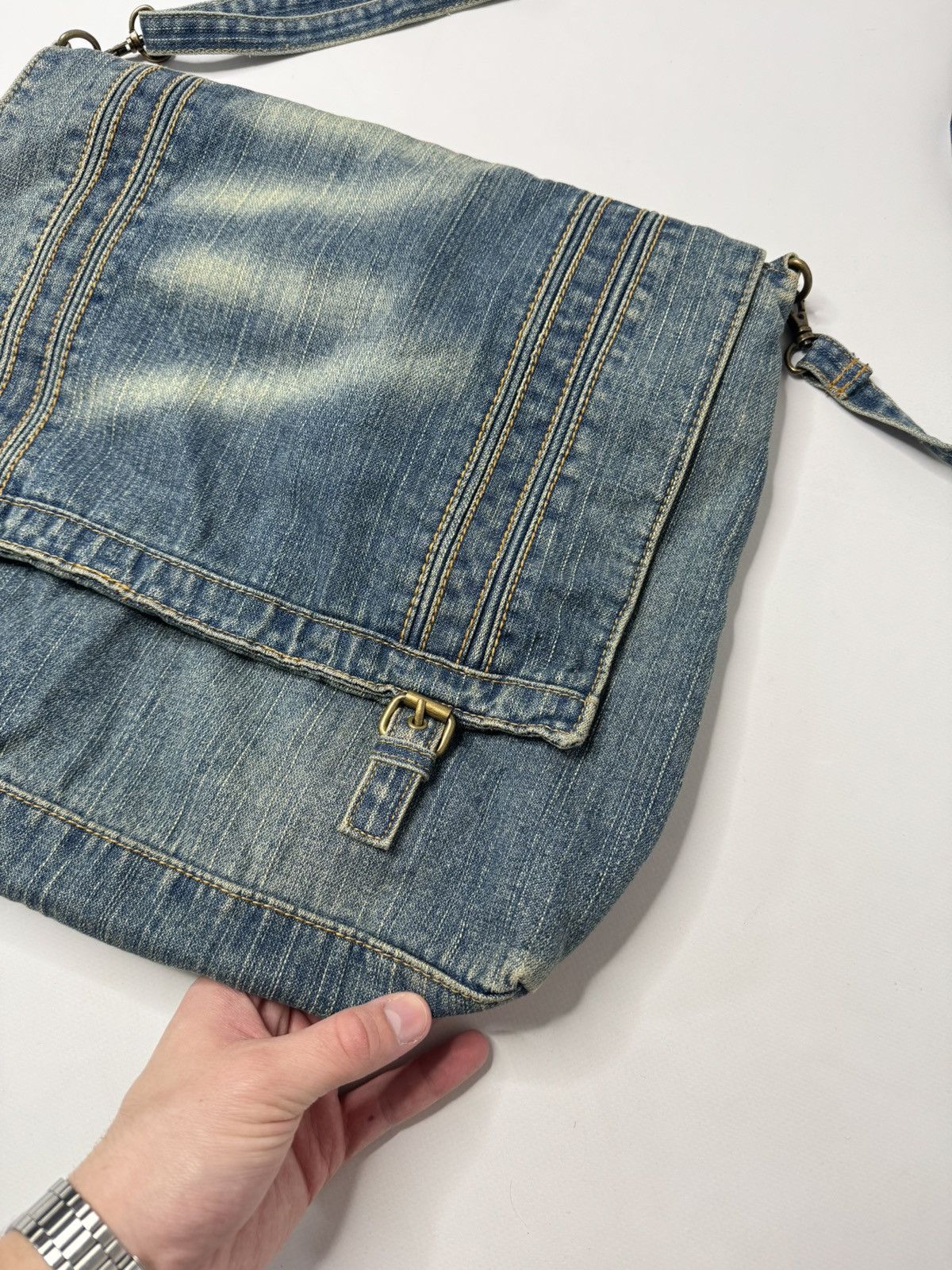 Japanese Brand Vintage denim messenger bag if6was9 avant garde japanese 90s Size ONE SIZE - 2 Thumbnail