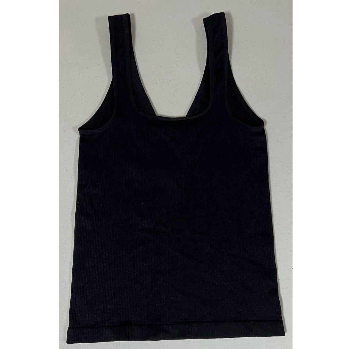 Vintage Suzette Black Tie-Up Spandex Camisole Tank Top Shirt O/S 🖤 Size ONE SIZE - 3 Thumbnail