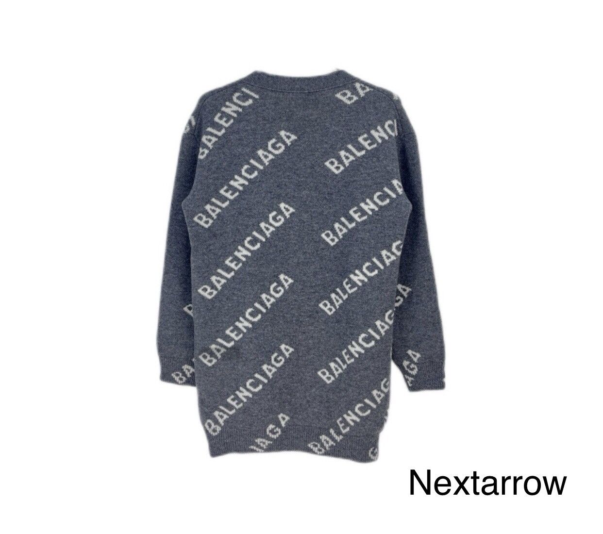 Balenciaga Balenciaga Grey Full Classic Logo Wool Long Sleeve shirt Size US XS / EU 42 / 0 - 2 Thumbnail