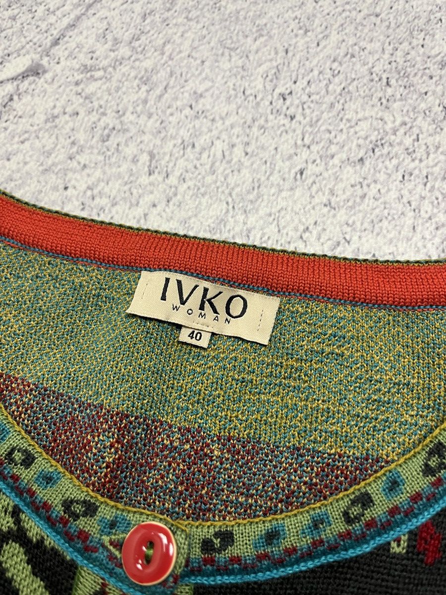 Japanese Brand IVKO Geometric Pattern Flowers Motif Women’s Cardigan Size S / US 4 / IT 40 - 9 Thumbnail