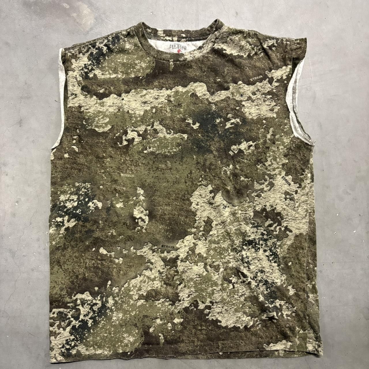 Japanese Brand × Vintage Crazy Vintage Y2K/2000s Camo Sleeveless Tank Top! Size US M / EU 48-50 / 2 - 1 Thumbnail